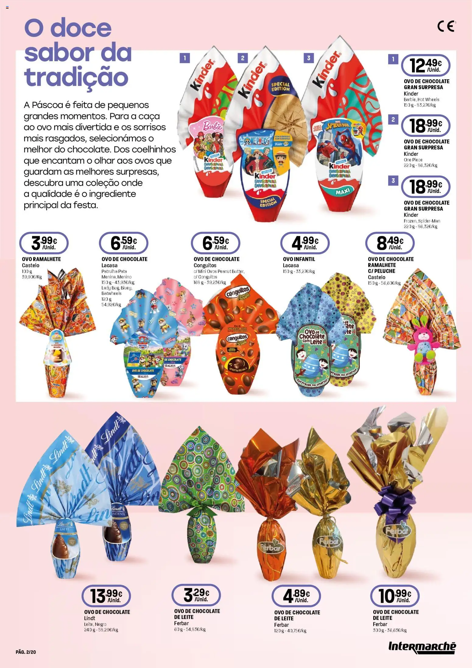 Intermarché - Pascoa Contact │ válido de 19.03.2026 | Página: 2 | Produtos: Leite, Ovos, Chocolate