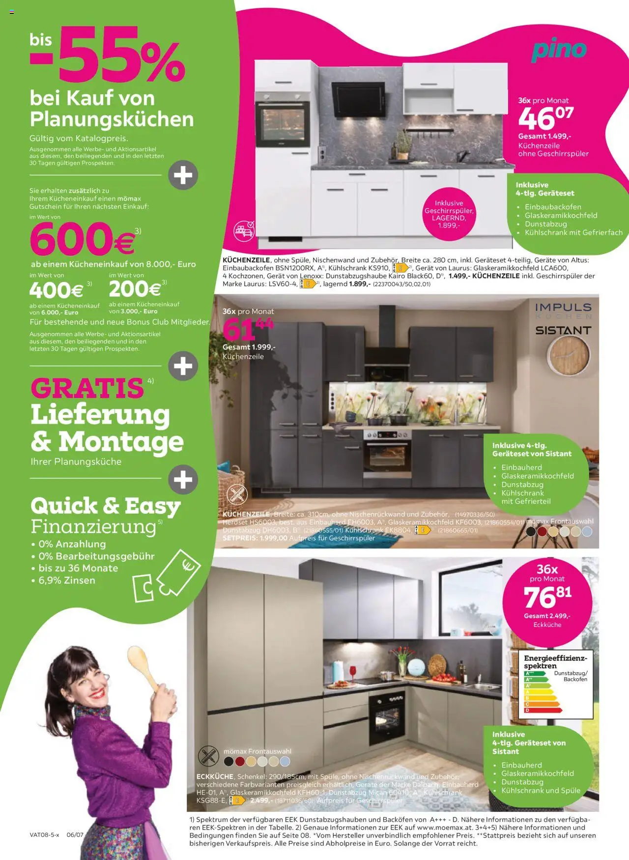 Mömax Prospekt aktuell gültig ab 19.08.2025 | Seite: 6 | Produkte: Kühlschrank, Geschirrspüler, Küchenzeile