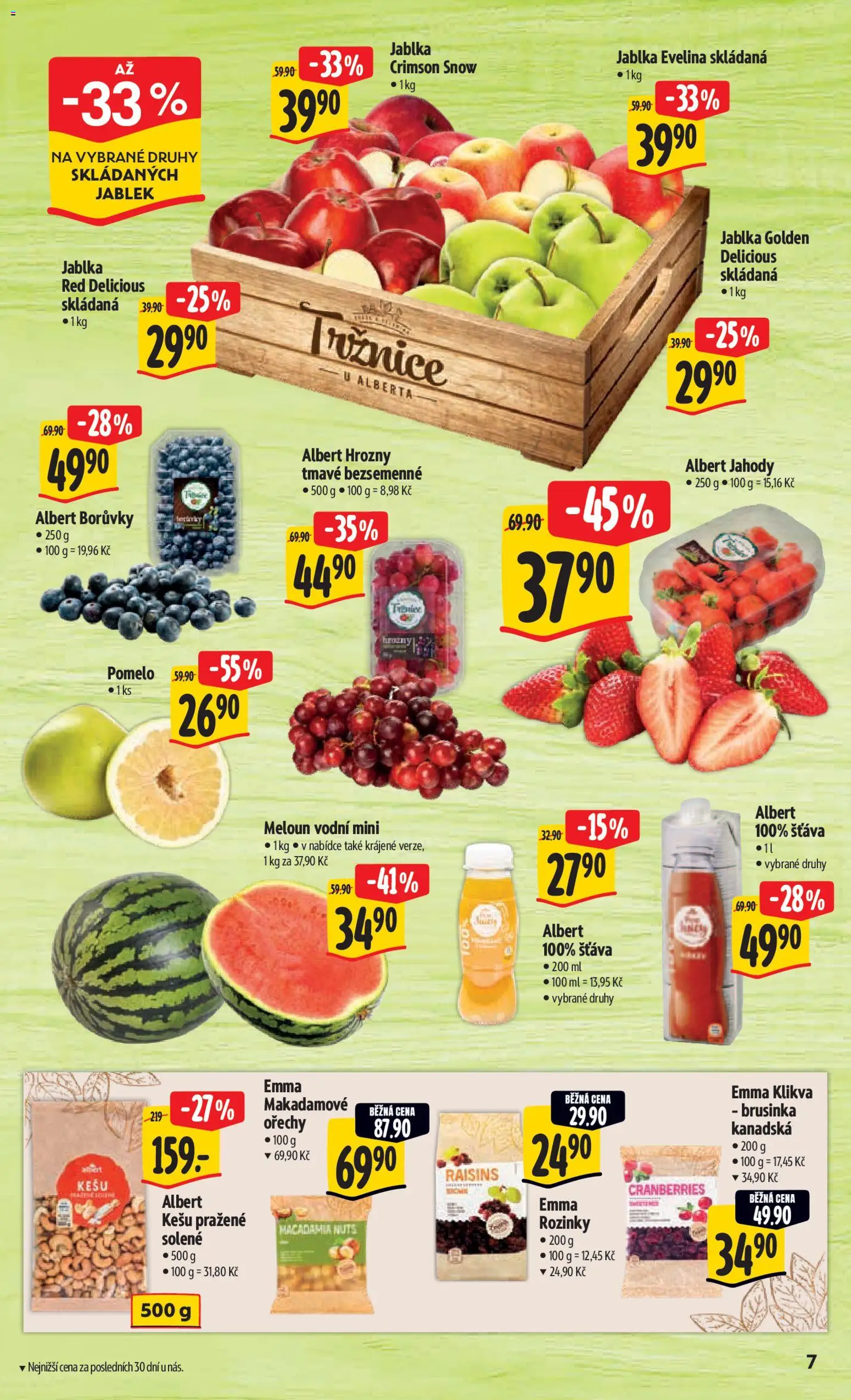 Albert leták - Hypermarket od 28.01.2026 | Strana: 13 | Produkty: Kešu, Jablka, Borůvky, Meloun vodní