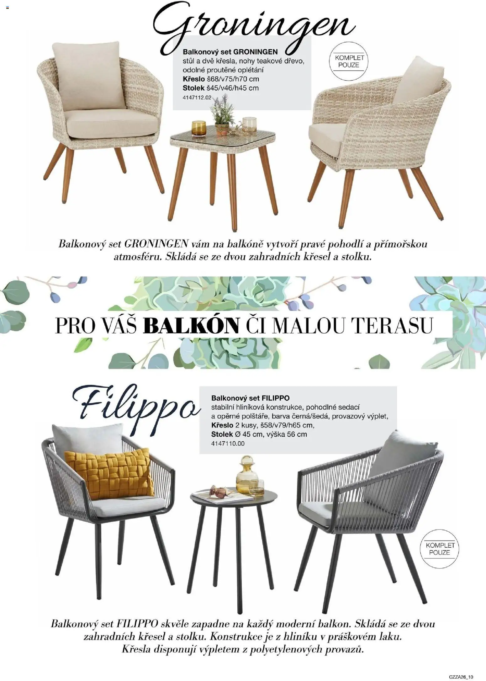 Sconto nábytek katalog - Zahradní speciál od 01.01.2026 | Strana: 10 | Produkty: Křesla, Křeslo, Stolek, Stůl