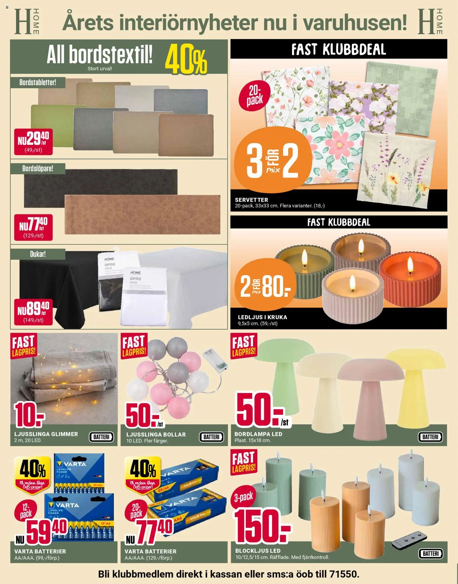 ÖoB reklamblad aktuell från 19.01.2026 | Sida: 10 | Produkter: Kruka, Batteri, Servetter, Ljusslinga