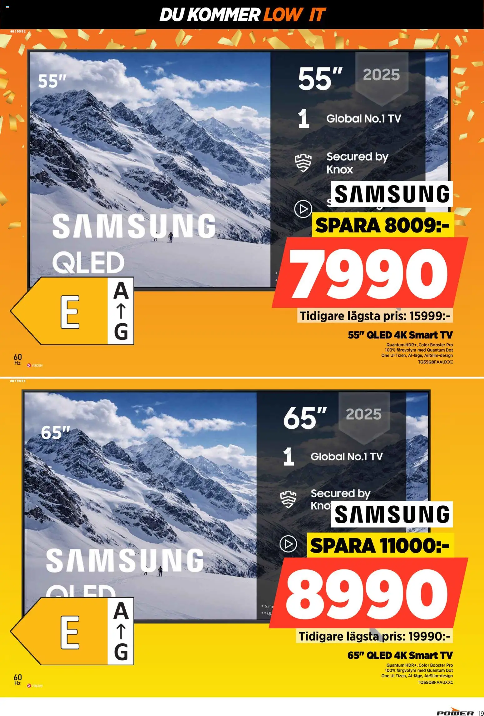 Power reklamblad aktuell från 16.02.2026 | Sida: 19 | Produkter: Smart tv, Tv