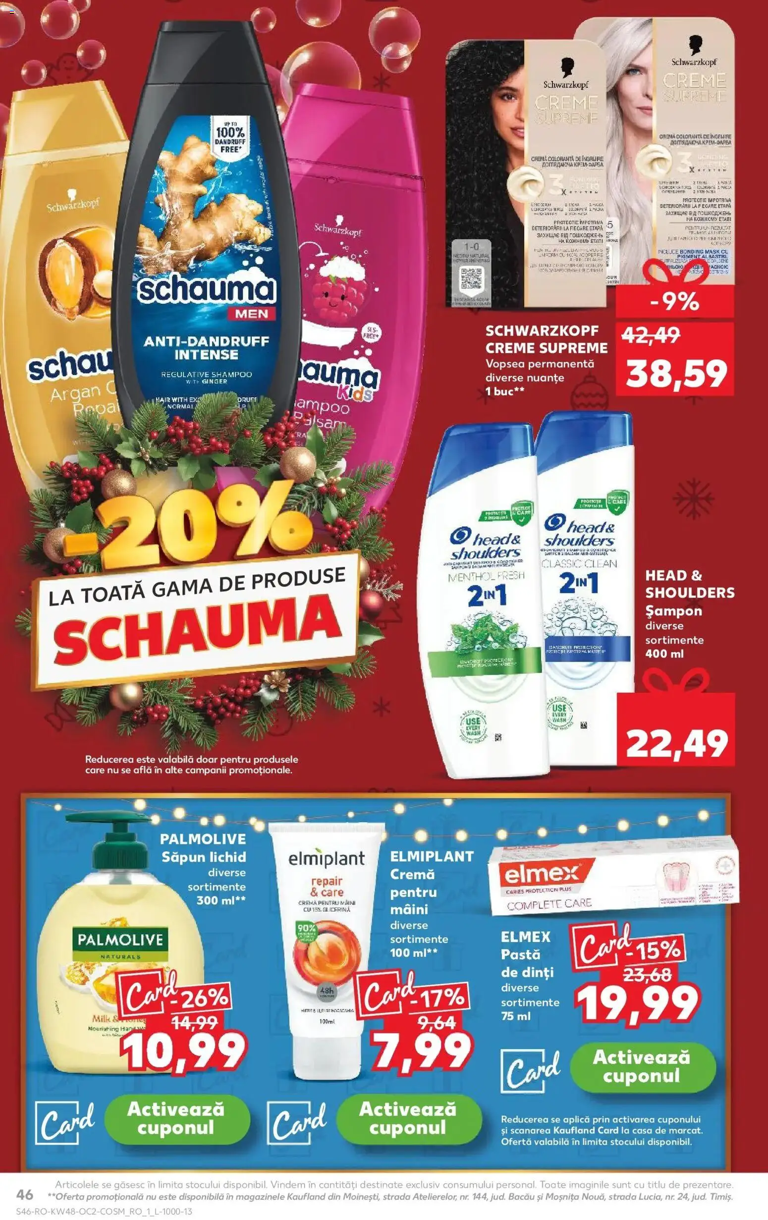 Noul catalog Kaufland – valabil de la 26.11.2025 | Pagină: 46 | Produse: Pomelo, Săpun, Pastă de dinți, Săpun lichid