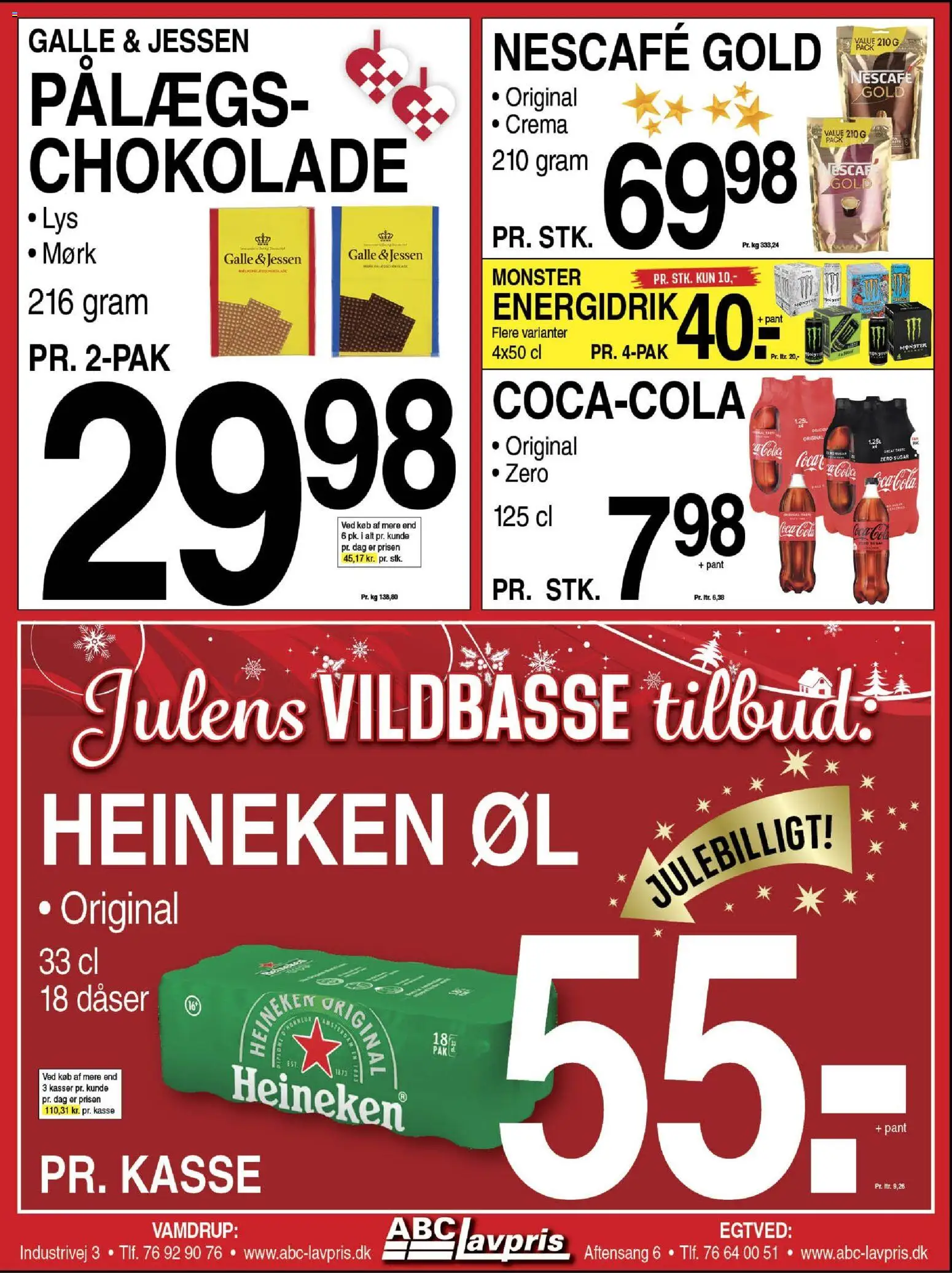 Abc Lavpris tilbudsavis – gyldig fra 10.12.2025 | Side: 3 | Produkter: Chokolade, Øl, Coca Cola, Cola