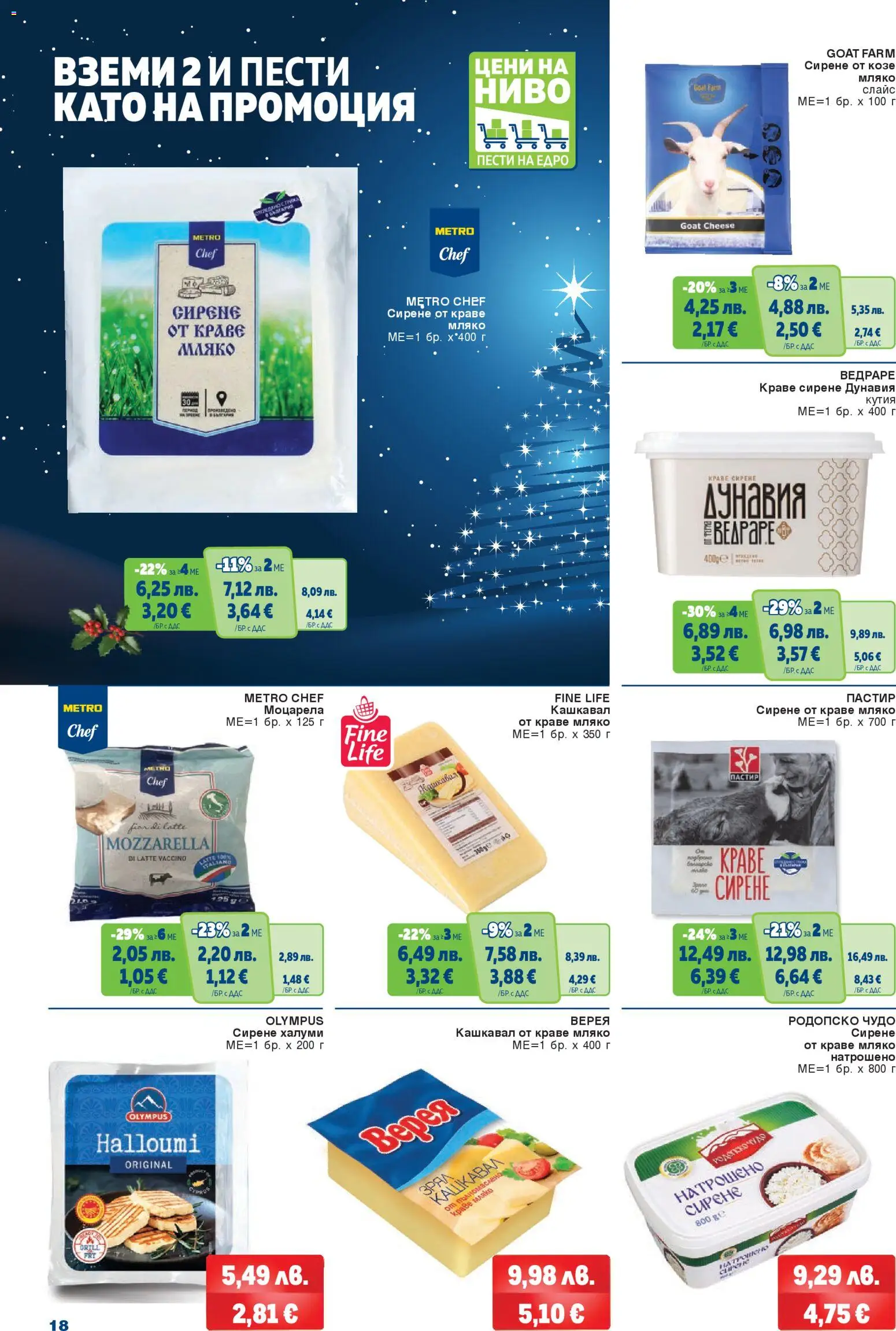 {H1} | Страница: 18 | Продукти: Краве, Мляко, Сирене, Моцарела