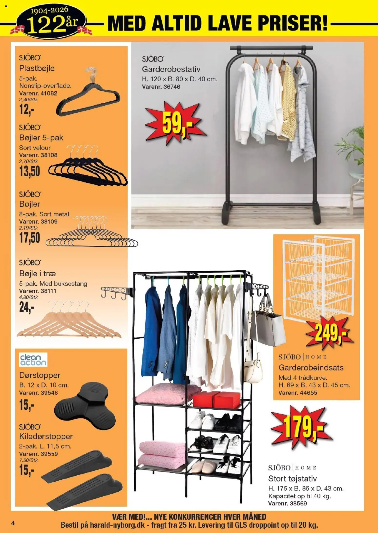 Harald Nyborg tilbudsavis – gyldig fra 29.01.2026 | Side: 4 | Produkter: Bøjle, Bøjler, Tøjstativ