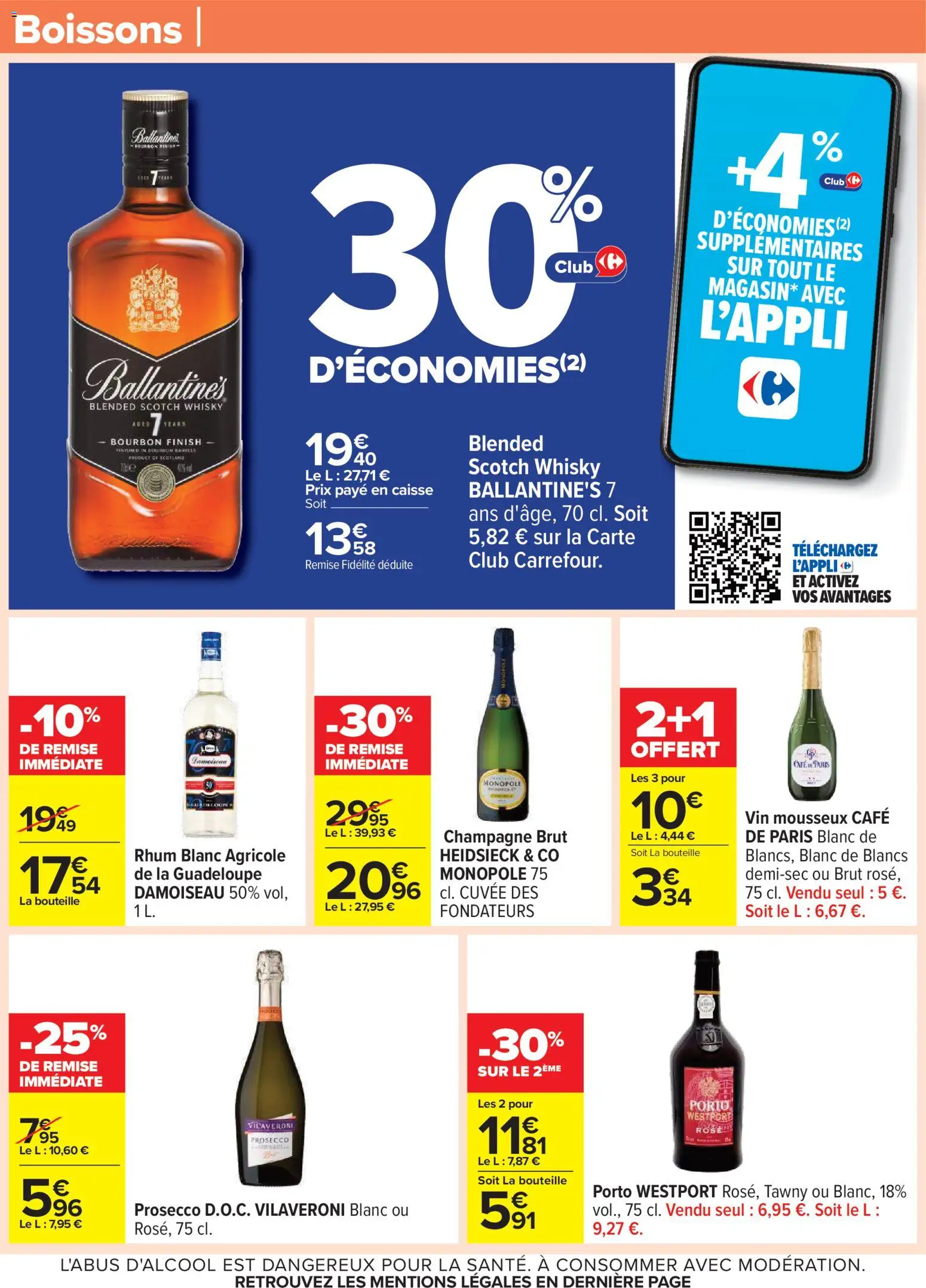 {H1} | Page: 63 | Produits: Vin mousseux, Champagne brut, Rhum, Vin