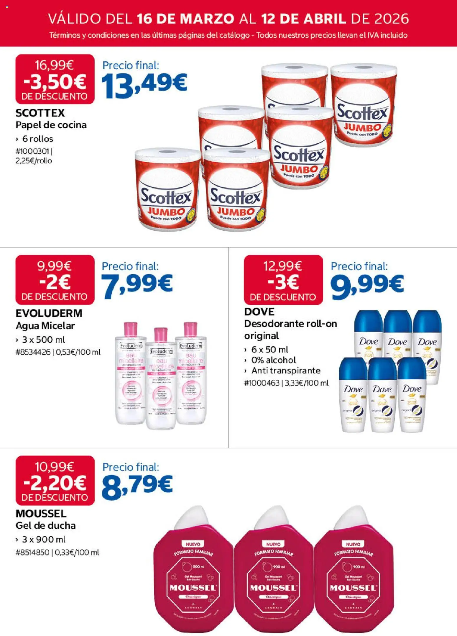 Costco folleto │ válido desde el 16.03.2026 | Página: 15 | Productos: Agua micelar, Gel de ducha, Desodorante, Ducha