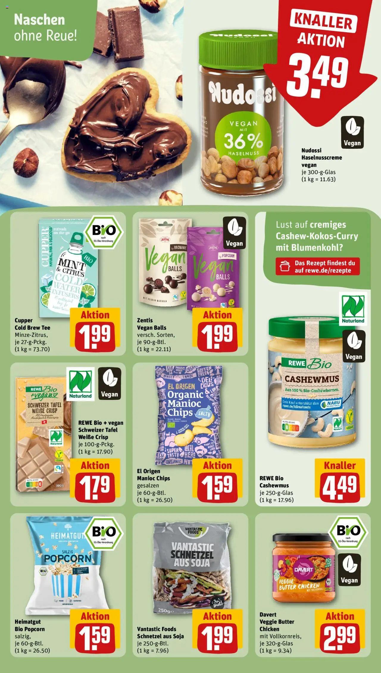 Rewe Prospekt 	 - gültig ab dem 07.07.2025 | Seite: 13 | Produkte: Mandeln, Schnitzel, Blumenkohl, Chips