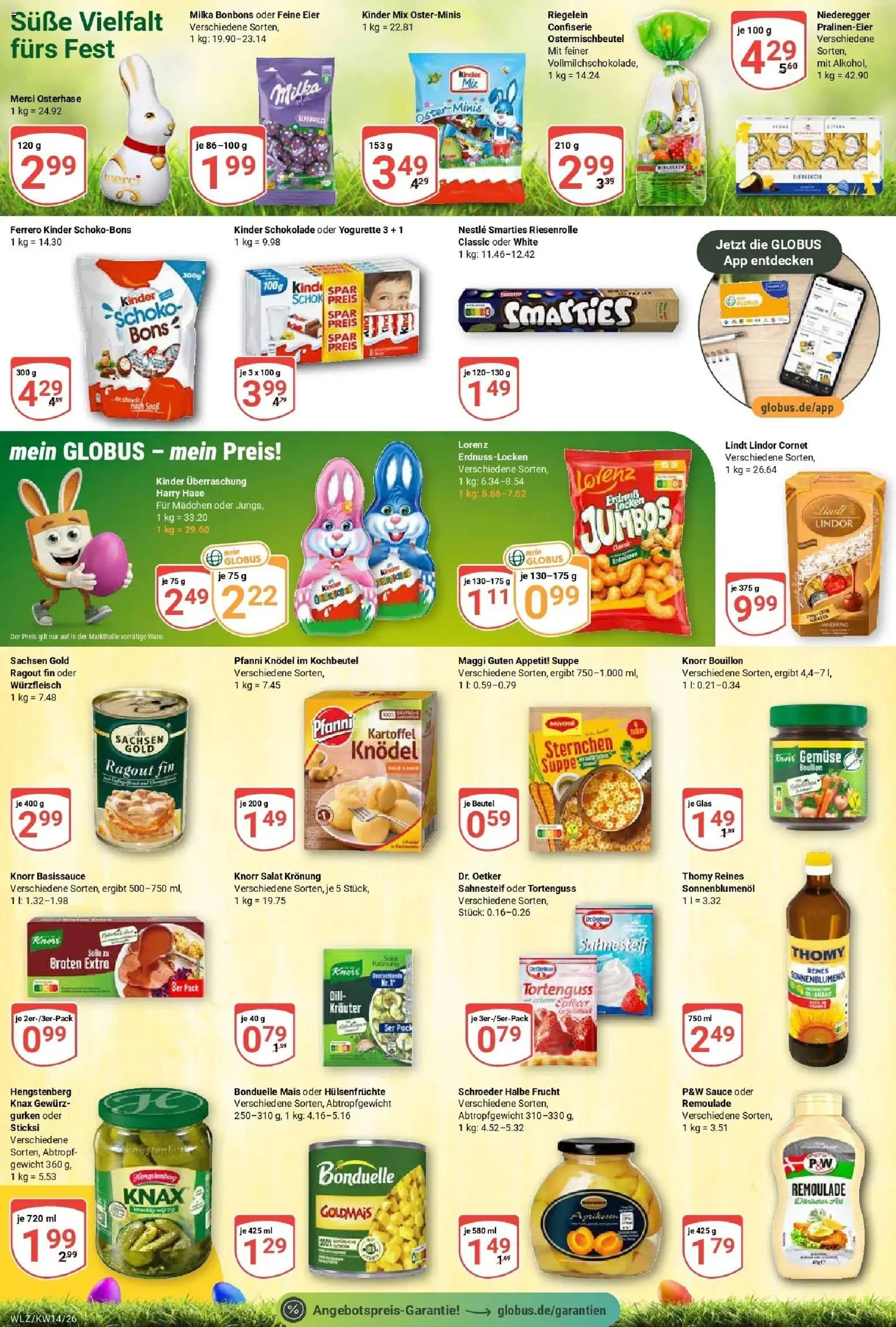 Globus prospekt Weischlitz	 – gültig ab 30.03.2026 | Seite: 18 | Produkte: Schokolade, Gemüse, Lindt, Gurken