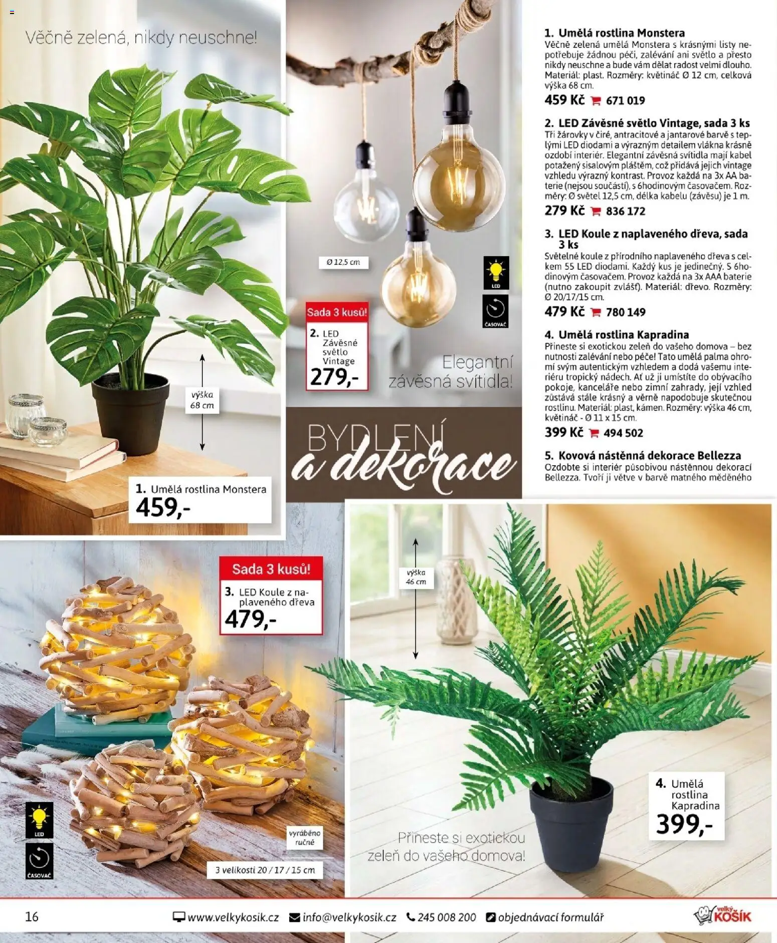 Velký Košík katalog leden 2026 od 01.01.2026 | Strana: 16 | Produkty: Časovač, Baterie, Květináč, LED