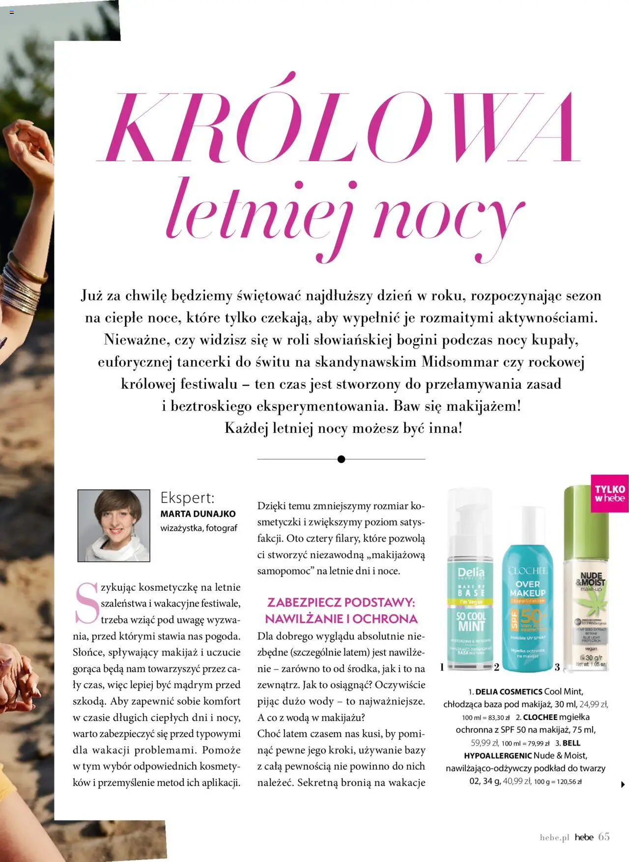 Hebe Gazetka - Magazyn od 01.05.2025 | Strona: 65 | Produkty: Bell, Makijaż, Woda, Podkład do twarzy