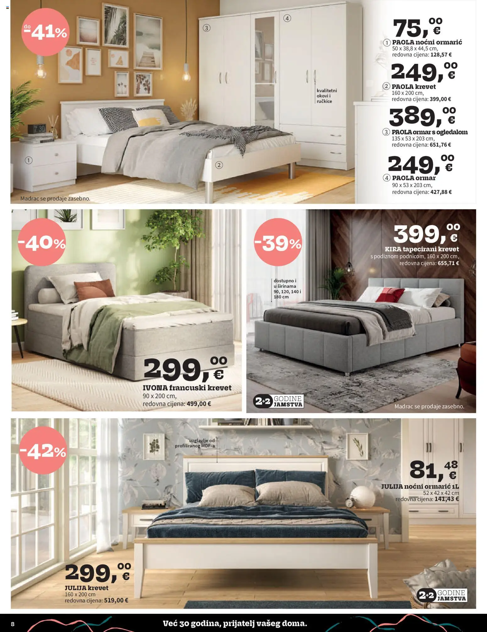 Prima katalog | vrijedi od 01.11.2025 | Stranica: 8 | Proizvodi: Krevet, Ormar, Noćni ormarić, Francuski krevet