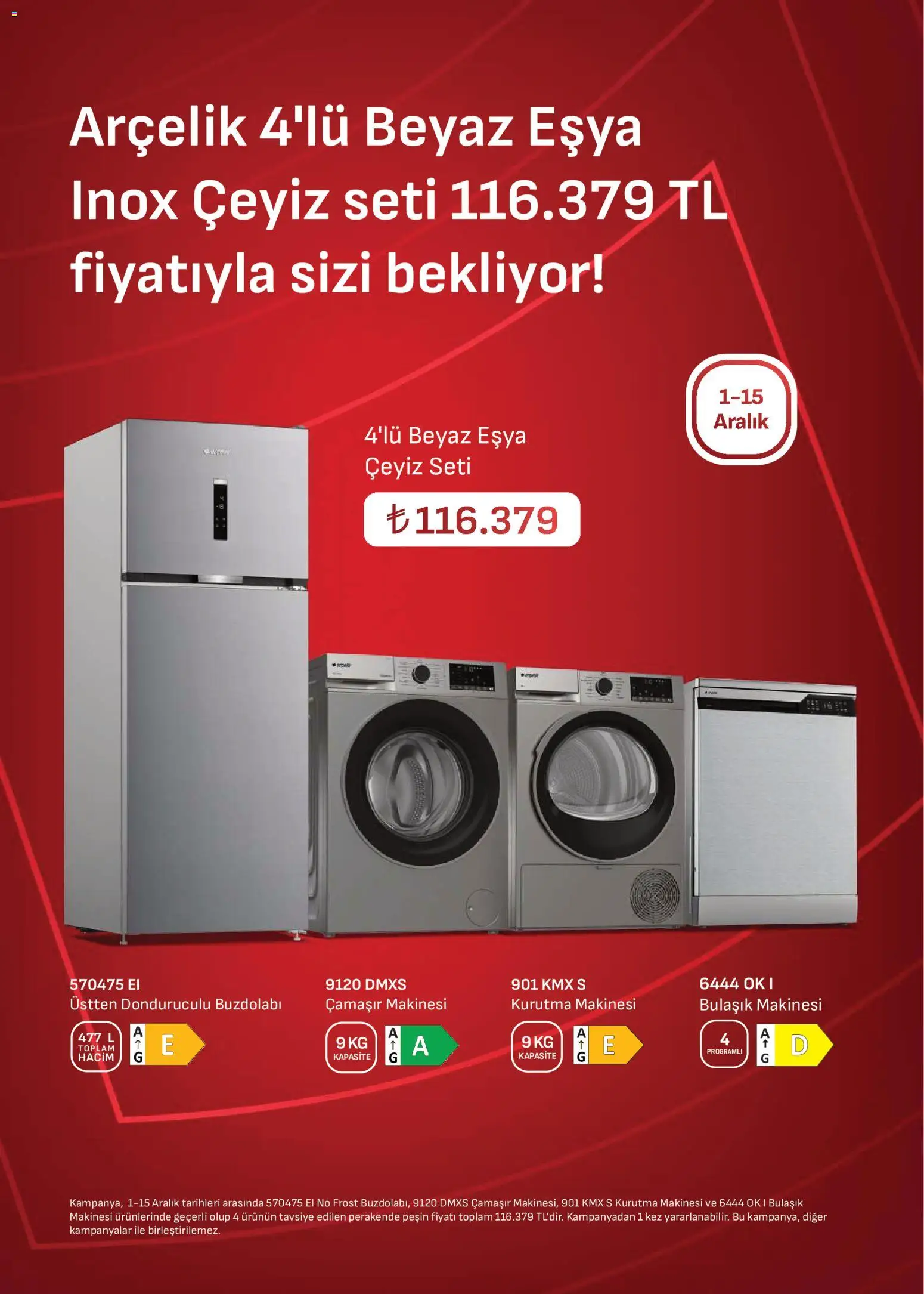 Arçelik Katalog - 01.12.2025 tarihinden itibaren geçerlidir | Sayfa: 4