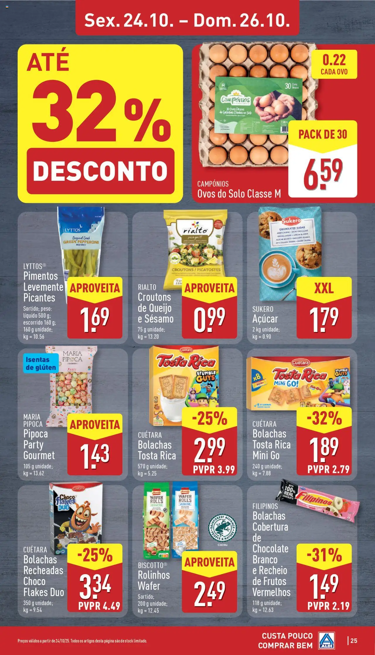 Aldi folheto │ válido de 20.10.2025 | Página: 25 | Produtos: Bolachas, Queijo, Chocolate, Açúcar