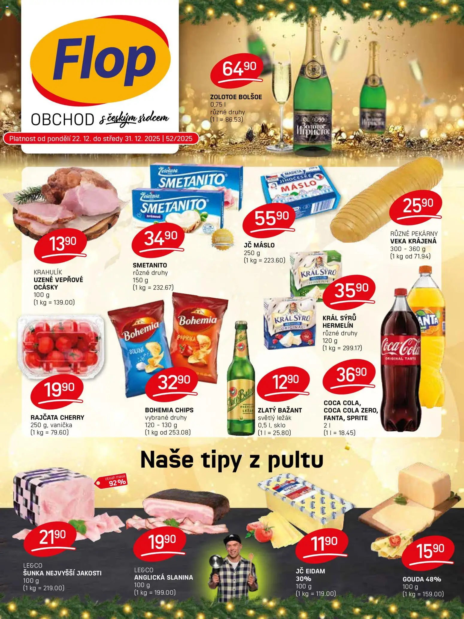 Flop leták od 22.12.2025 | Strana: 1 | Produkty: Coca cola, Hermelín, Paprika, Cola