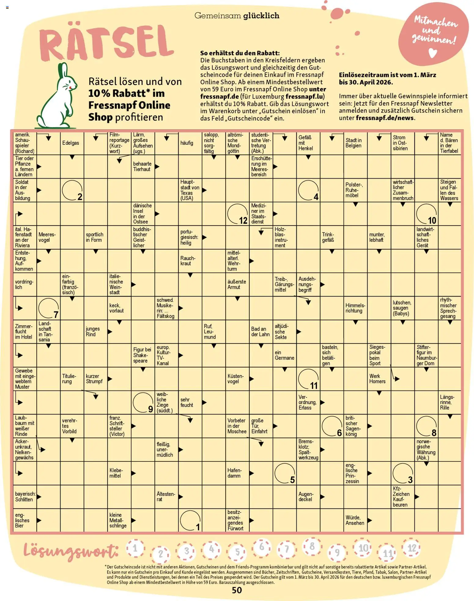 Fressnapf Friends Magazin – gültig ab 02.03.2026 | Seite: 50 | Produkte: Bad, Kraut, Wein