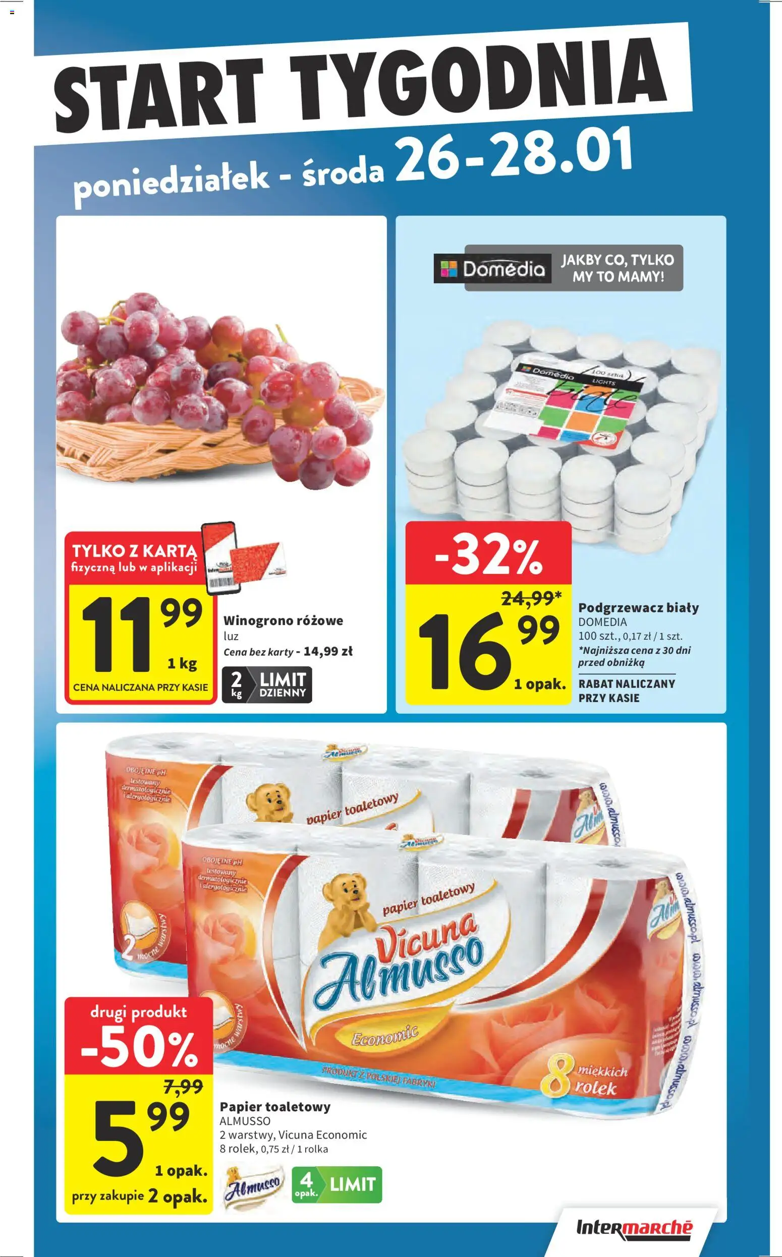 Intermarche Gazetka od 22.01.2026 | Strona: 43 | Produkty: Karta, Winogrono, Papier toaletowy