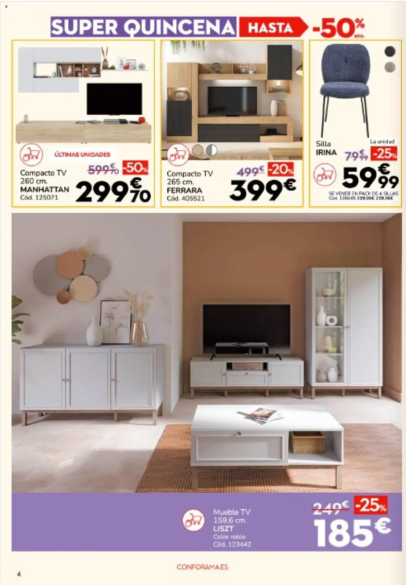 Conforama folleto │ válido desde el 18.12.2025 | Página: 4 | Productos: Silla