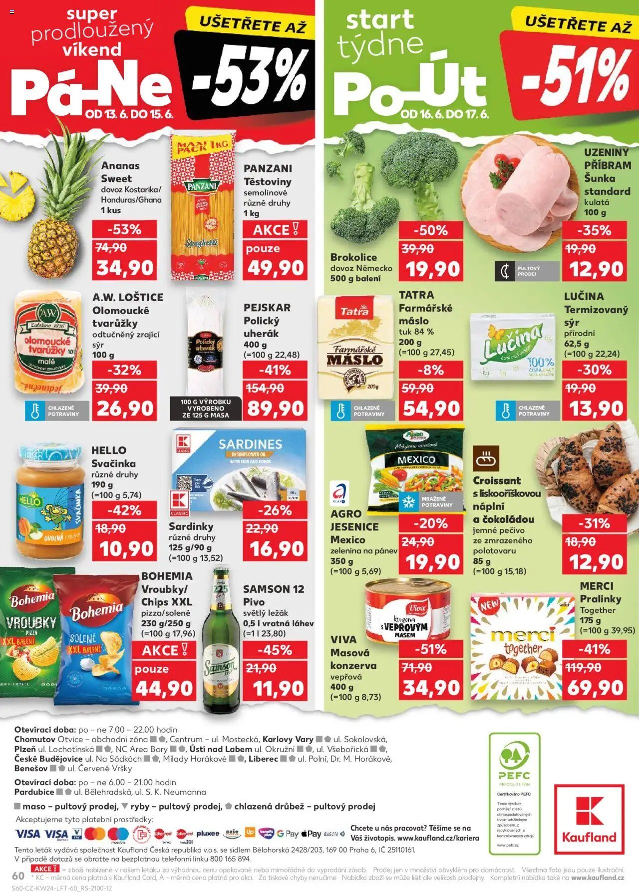 Kaufland leták - Chomutov od 11.06.2025 | Strana: 60 | Produkty: Pivo, Brokolice, Croissant, Těstoviny Panzani