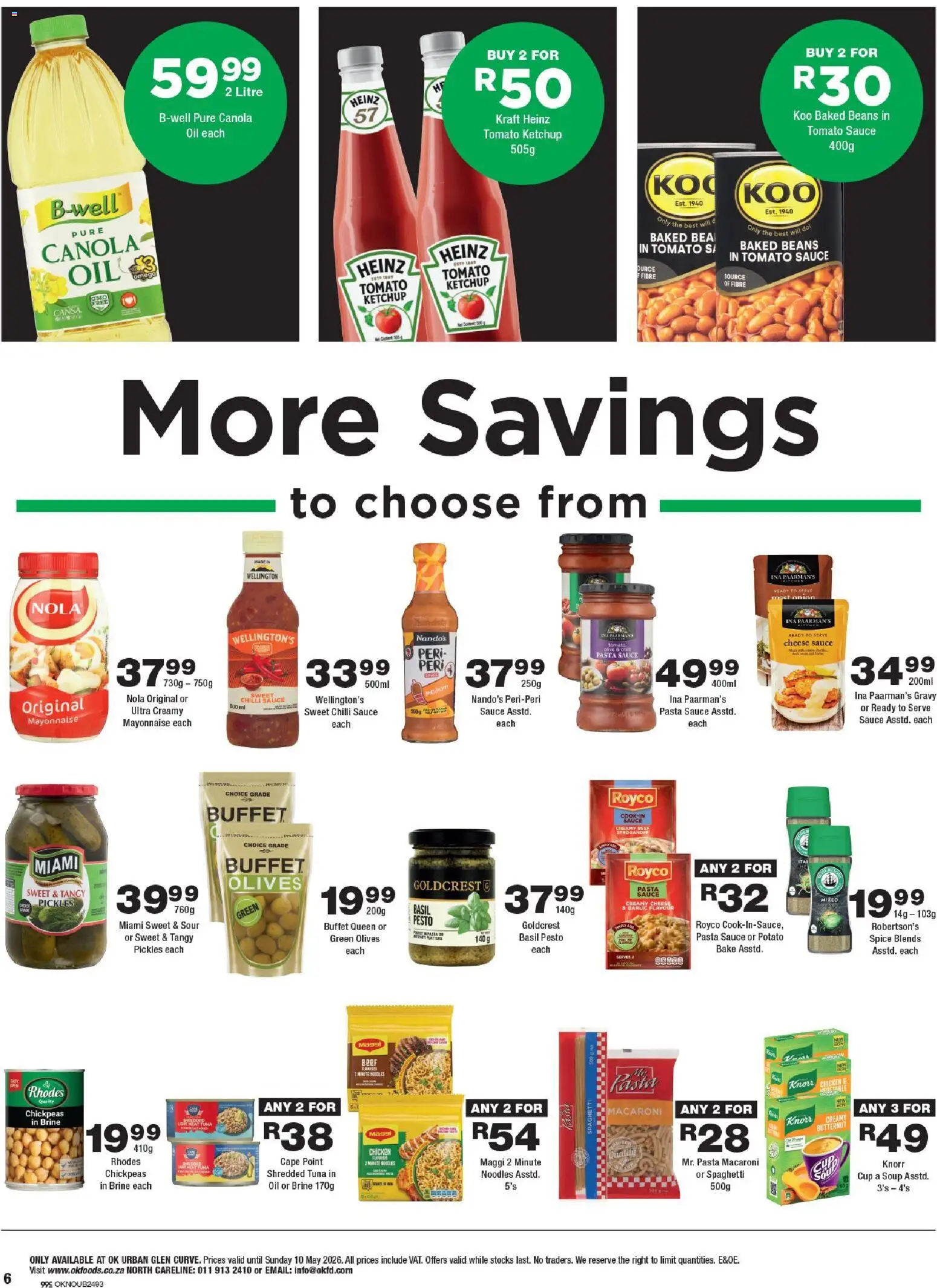 New OK Foods catalogue – valid from 24.04.2026 | Page: 6 | Products: Pasta sauce, Oil, Chicken, Pasta