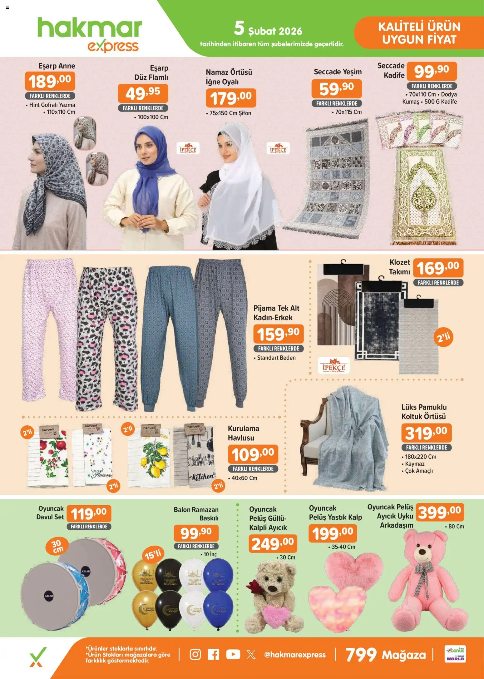 Hakmar Express Perşembe Aktüel Ürünler - 05.02.2026 tarihinden itibaren geçerlidir | Sayfa: 2 | Ürünler: Yastık, Koltuk, Iğne, Pijama