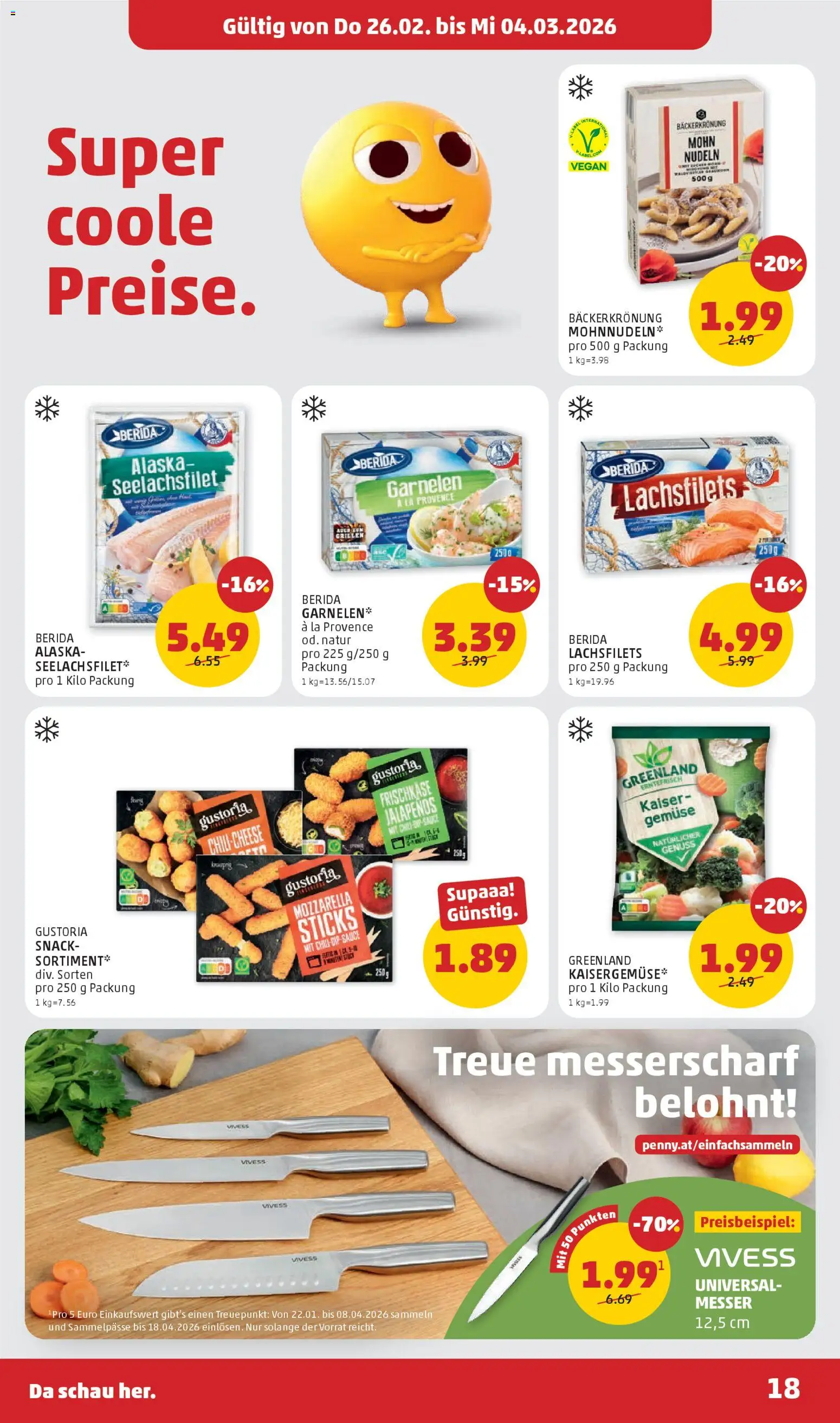 Penny Markt Flugblatt gültig ab 26.02.2026 | Seite: 18 | Produkte: Gemüse, Nudeln