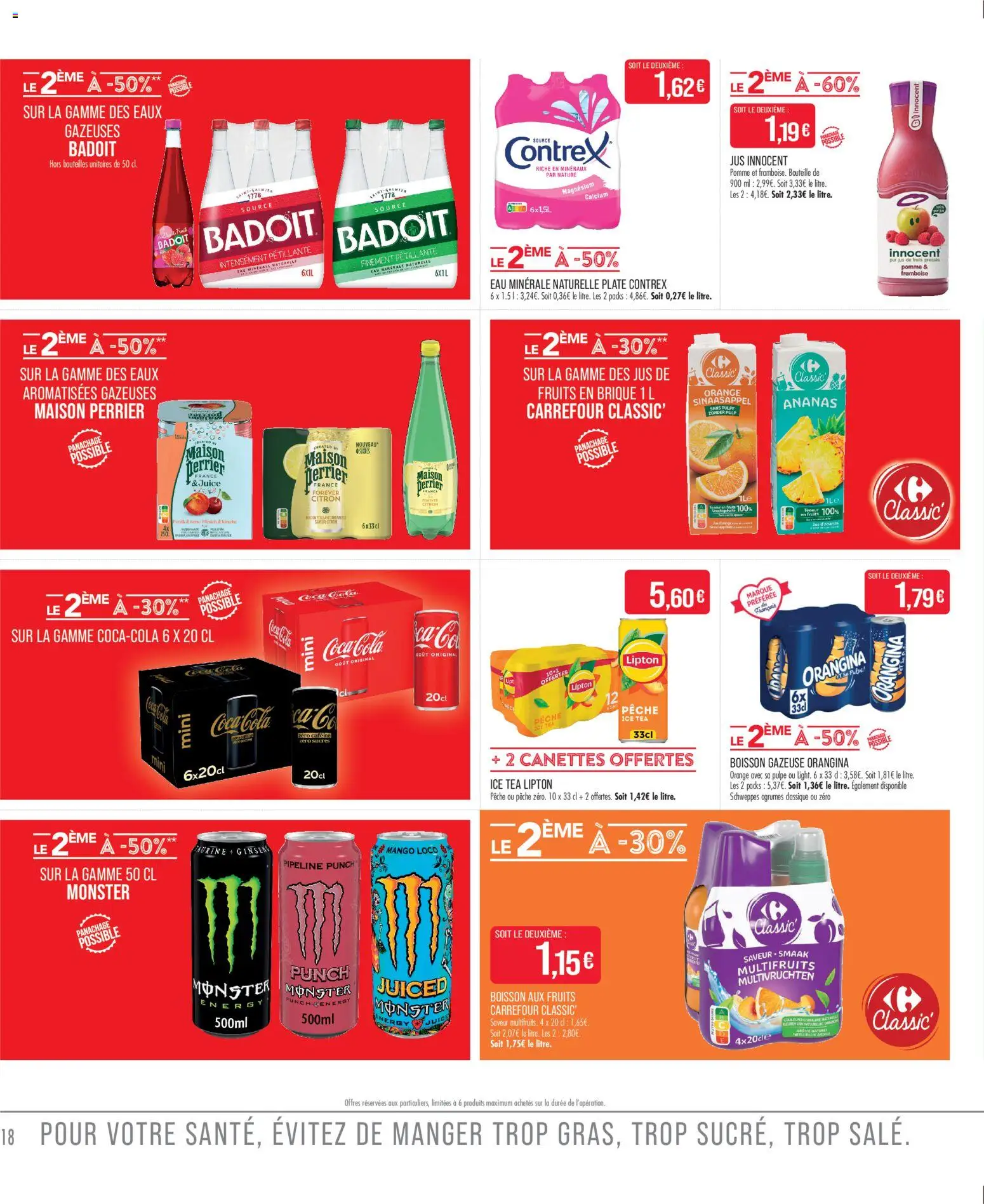 {H1} | Page: 20 | Produits: Orangina, Eau minérale, Citron, Coca cola