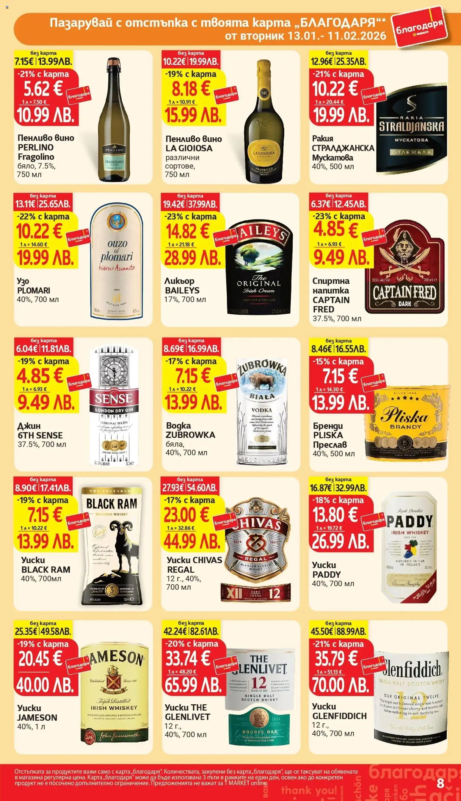 {H1} | Страница: 8 | Продукти: Джин, Бренди, Узо, Напитка