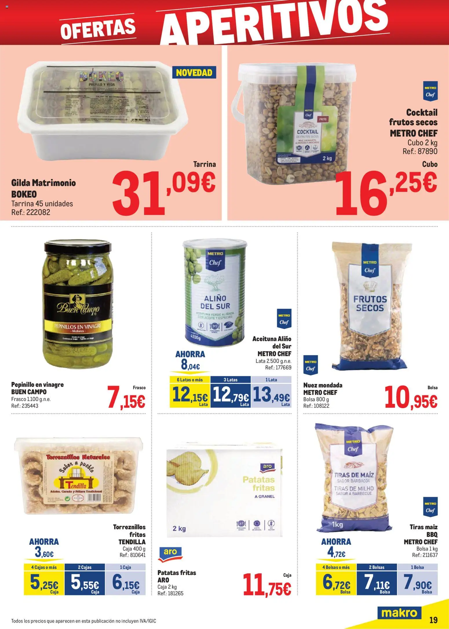 Makro - Precios Canarias │ válido desde el 06.01.2026 | Página: 19 | Productos: Aceite, Frutos secos, Barbacoa, Δεξαμενή