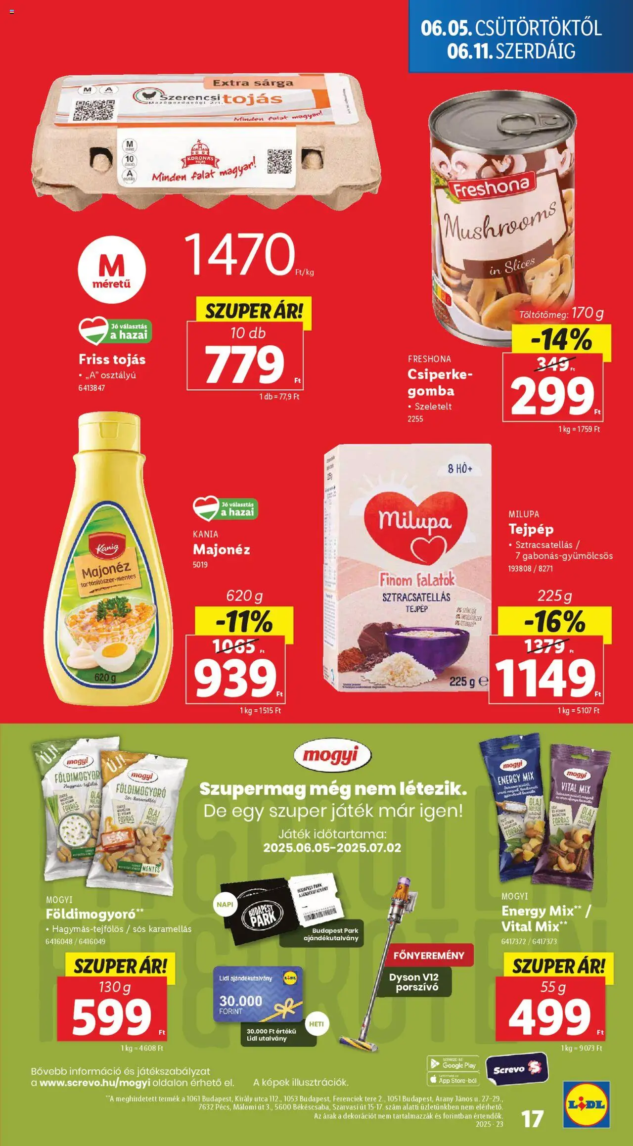 Lidl akciós ujság - amely érvényes a következő dátumtól: 05.06.2025 | Oldal: 17 | Termékek: Játék, Tojás, Olaj, Földimogyoró
