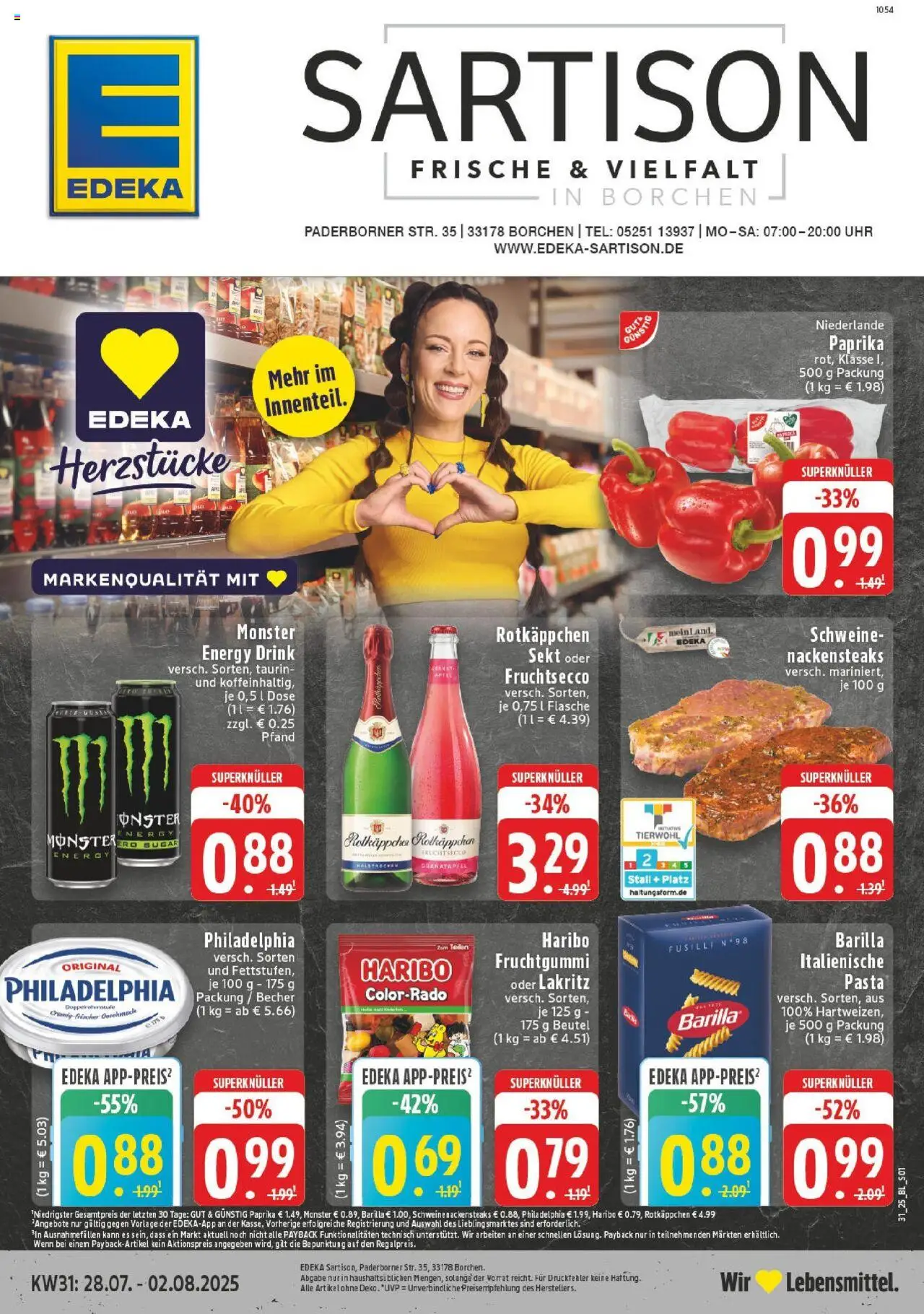Edeka prospekt Borchen	 - gültig ab dem 27.07.2025 | Seite: 1 | Produkte: Granatapfel, Energy, Rotkäppchen, Uhr