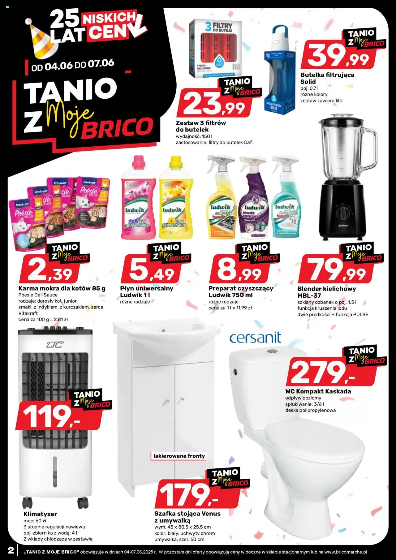 Brico Marché Gazetka od 11.06.2025 | Strona: 2 | Produkty: Dzbanek, Blender, Blender kielichowy, Woda