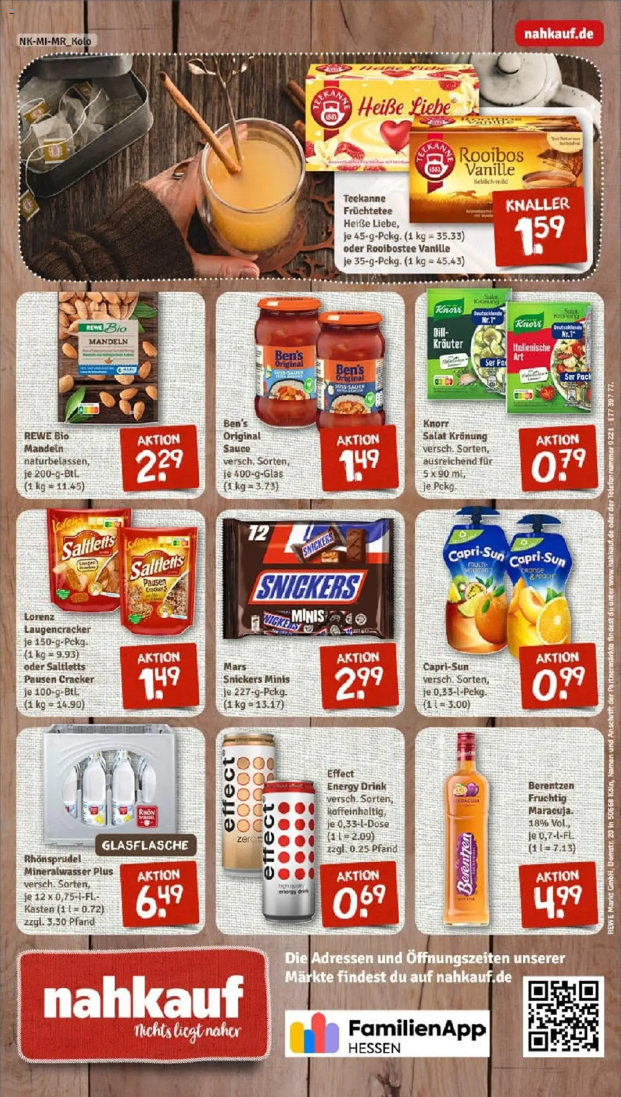Rewe prospekt Maintal / Bischofsheim	 – gültig ab 28.09.2025 | Seite: 8 | Produkte: Energy, Teekanne, Salat, Berentzen