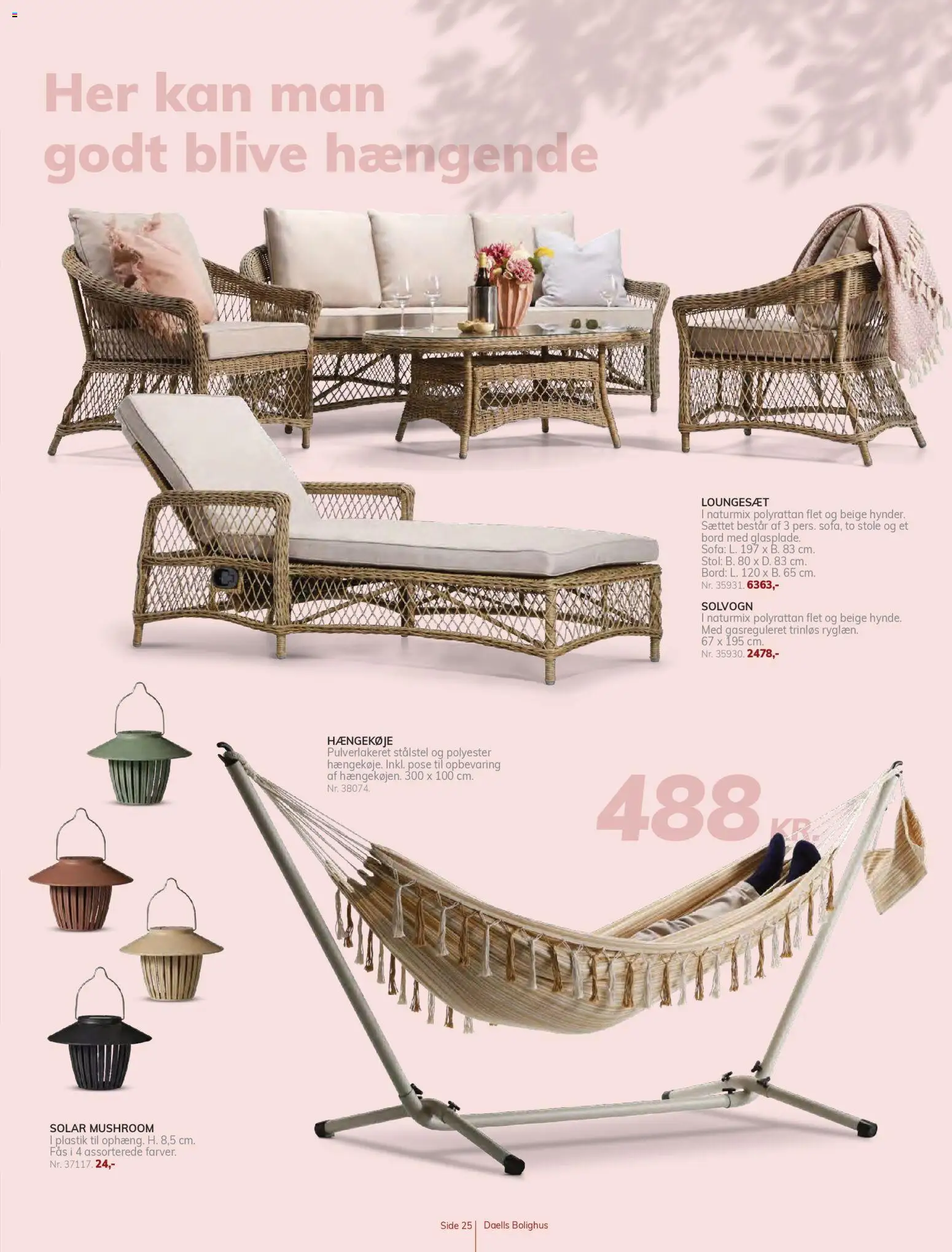 Daells Bolighus tilbudsavis – gyldig fra 18.03.2026 | Side: 25 | Produkter: Sofa, Solvogn, Bord, Stol