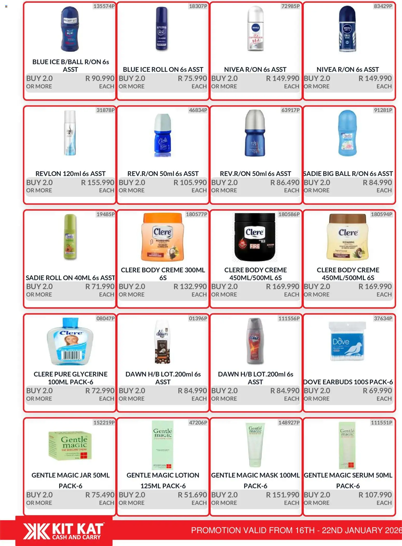 New KIT KAT Cash & Carry catalogue – valid from 16.01.2026 | Page: 20 | Products: Serum, Mask, Cream, Lotion
