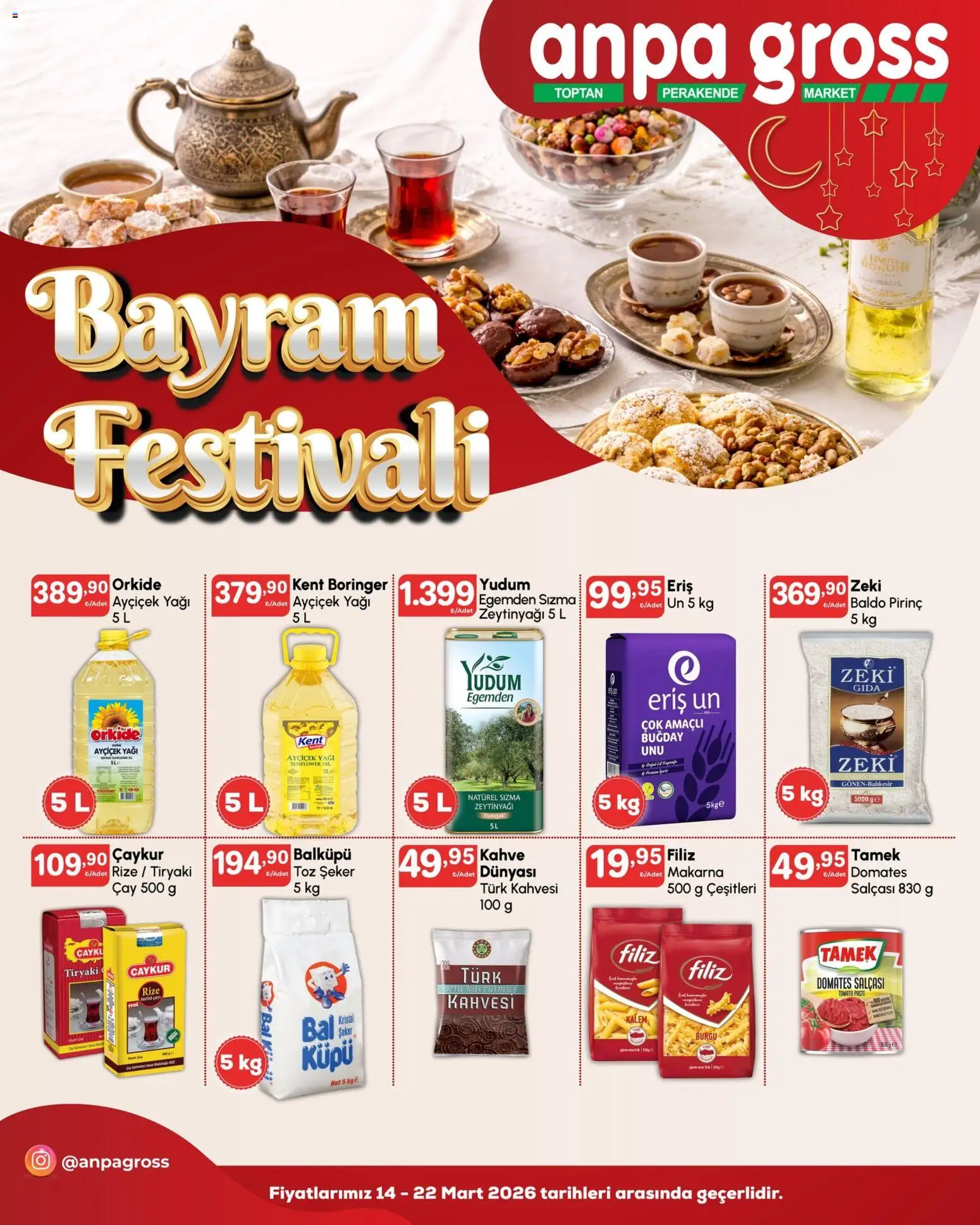 Anpa Gross Katalog - 14.03.2026 tarihinden itibaren geçerlidir | Sayfa: 8 | Ürünler: Domates, Pirinç, Çay, Makarna