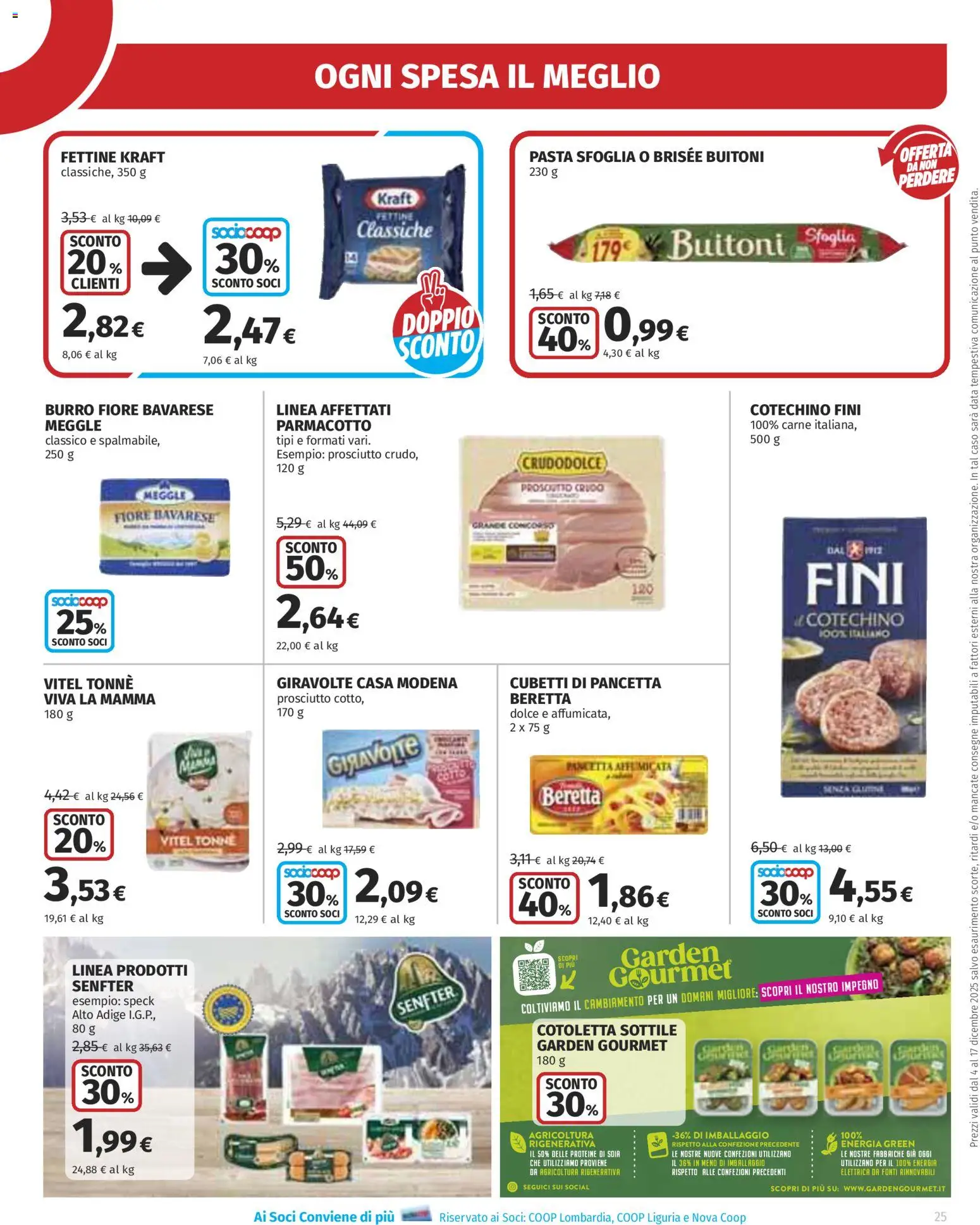 Volantino Ipercoop del 04.12.2025 | Pagina: 25 | Prodotti: Pancetta, Prosciutto, Burro, Data