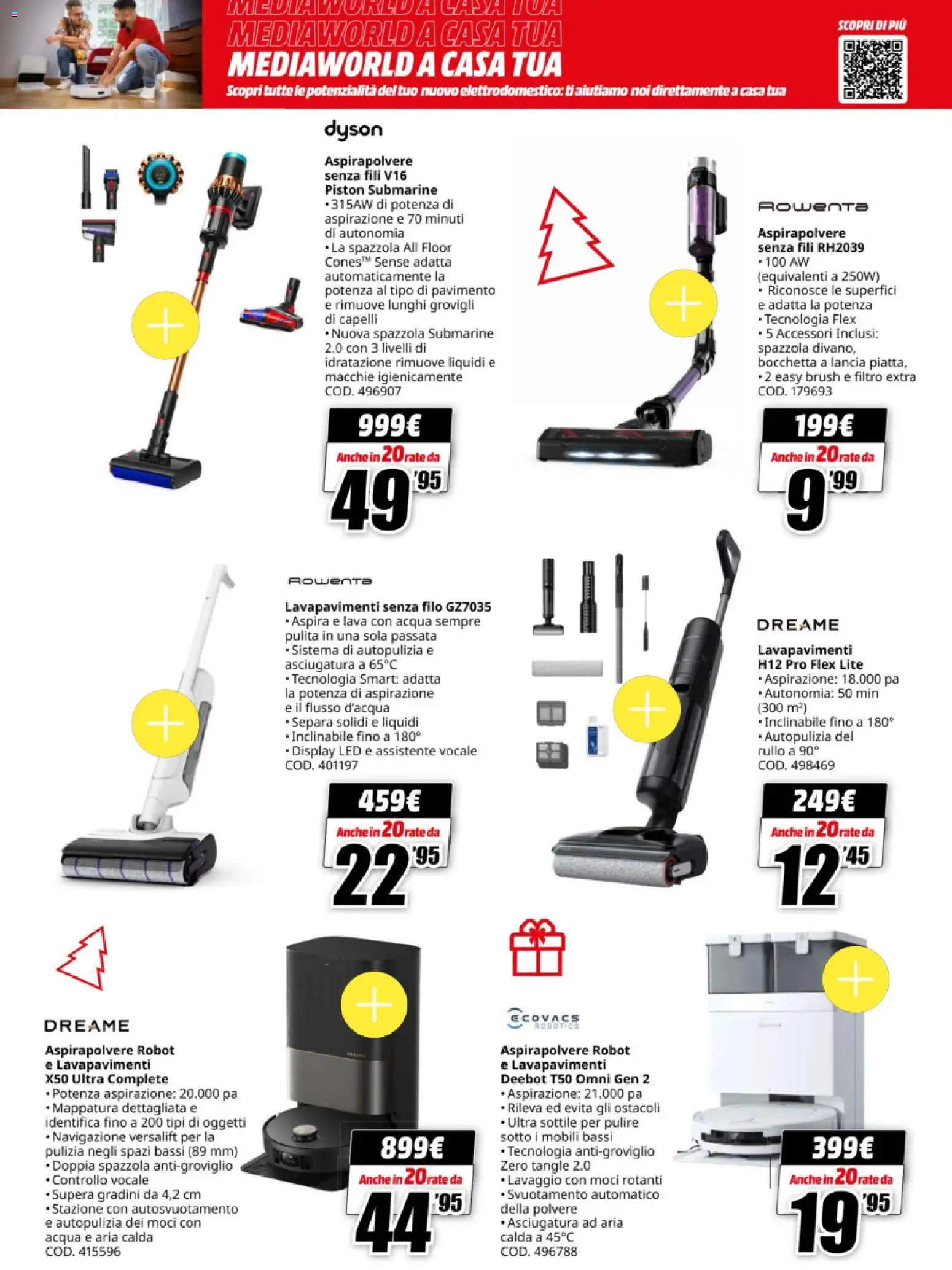 Volantino Media World del 15.12.2025 | Pagina: 33 | Prodotti: Pavimento, Acqua, Aspirapolvere, Navigazione