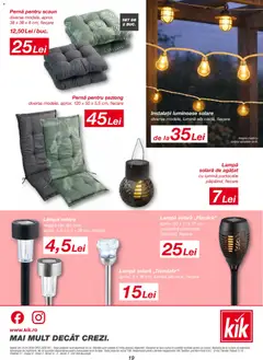 Ofertele Kik valabile de la 23.03.2026 | Pagină: 19 | Produse: Tavuk suyu, Pernă, Șezlong, Lampă
