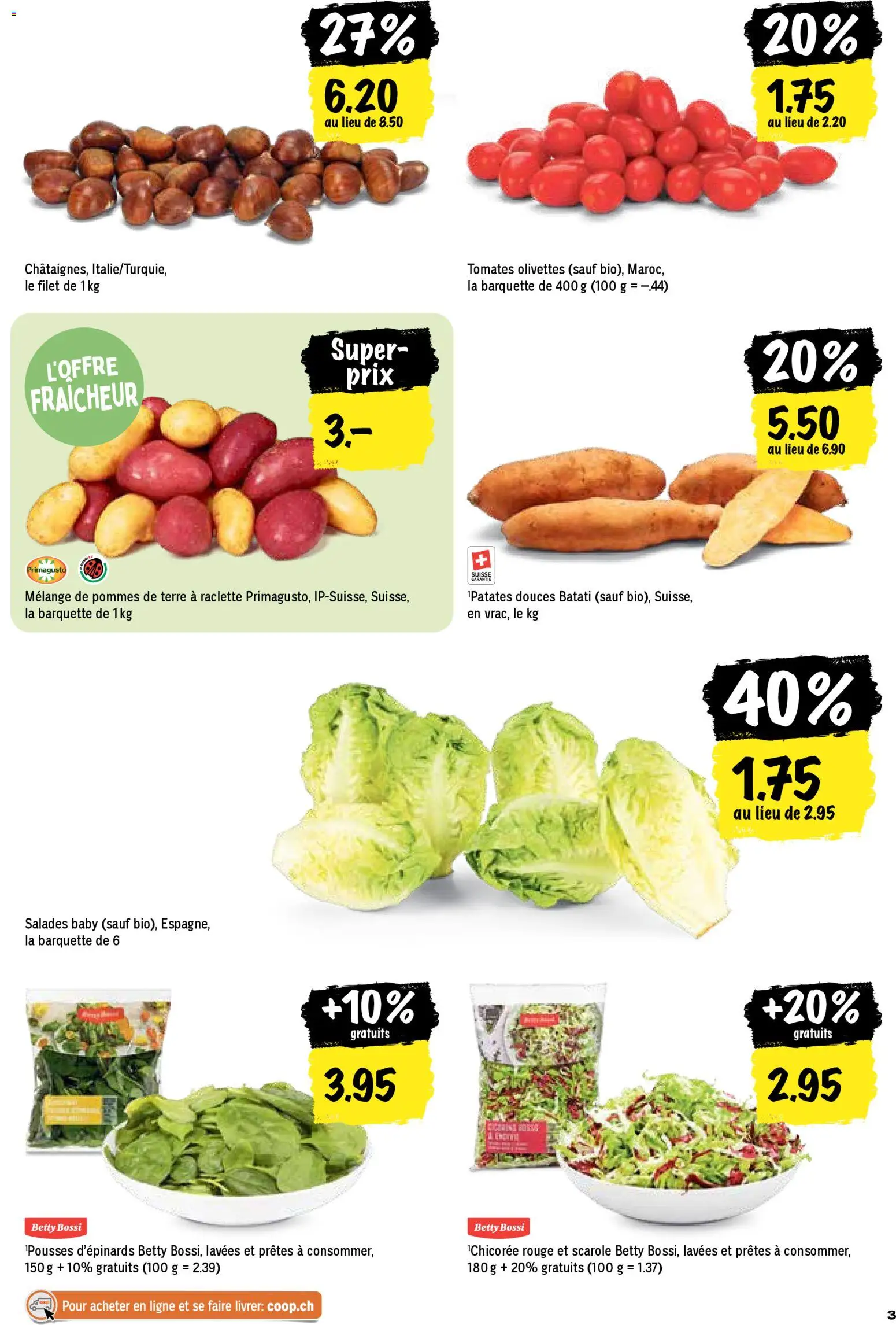 Coop - Les actions de la semaine – gültig ab 20.11.2025 | Seite: 3 | Produkte: Rouge, Raclette