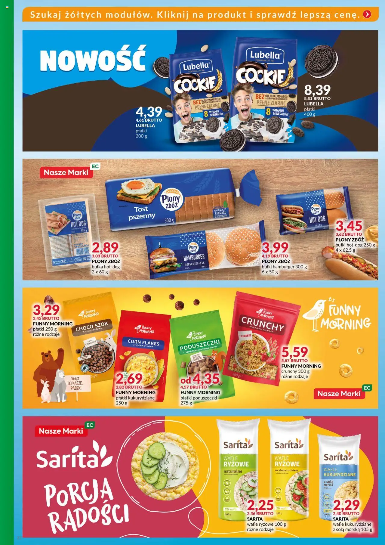 Eurocash Gazetka - Katalog Artykułów Spożywczych od 27.07.2025 | Strona: 27 | Produkty: Wafle, Wafle ryżowe, Pączki, Corn Flakes