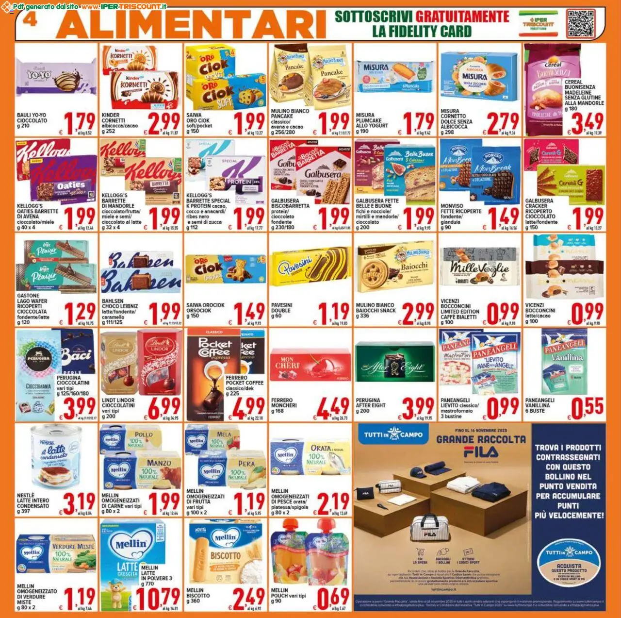 Volantino Ipertriscount del 17.10.2025 | Pagina: 4 | Prodotti: Pane, Cornetto, Plumcake, Cacao