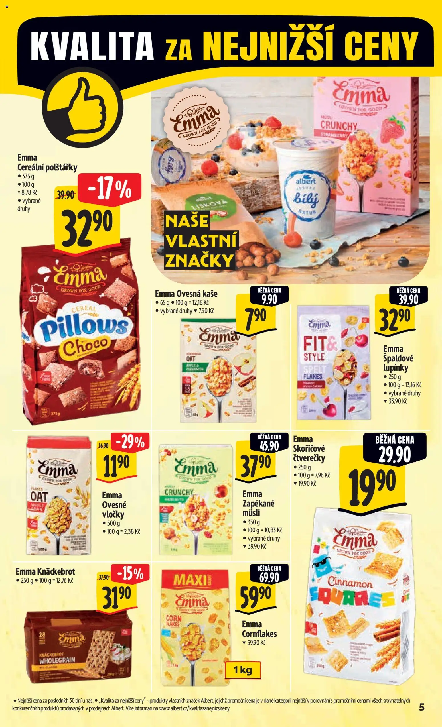 Albert leták - Hypermarket od 07.01.2026 | Strana: 10 | Produkty: Špaldové lupínky, Knäckebrot, Vločky, Kaše