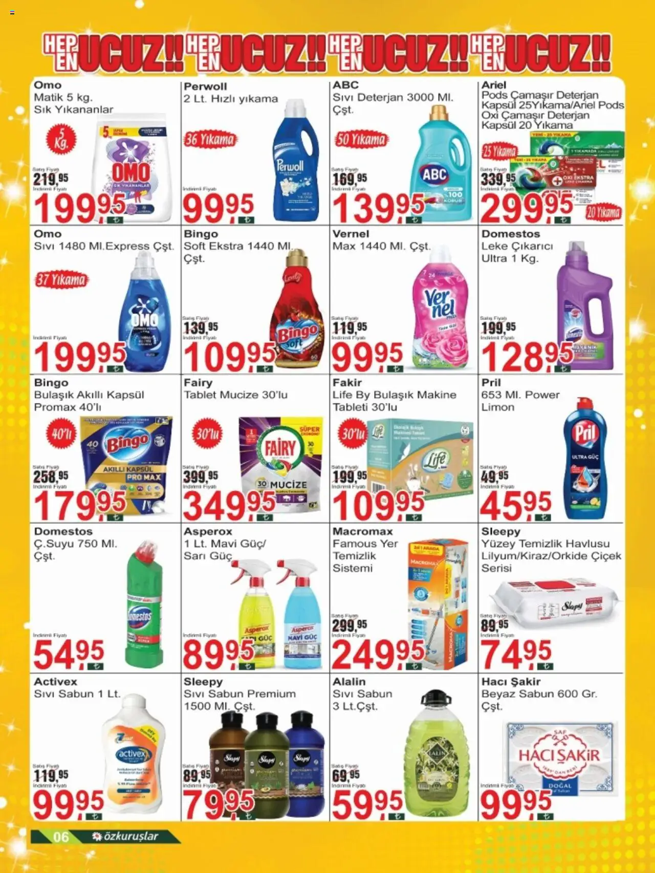 Özkuruşlar Katalog - 11.10.2025 tarihinden itibaren geçerlidir | Sayfa: 6 | Ürünler: Sabun, Leke çıkarıcı, Deterjan, Limon