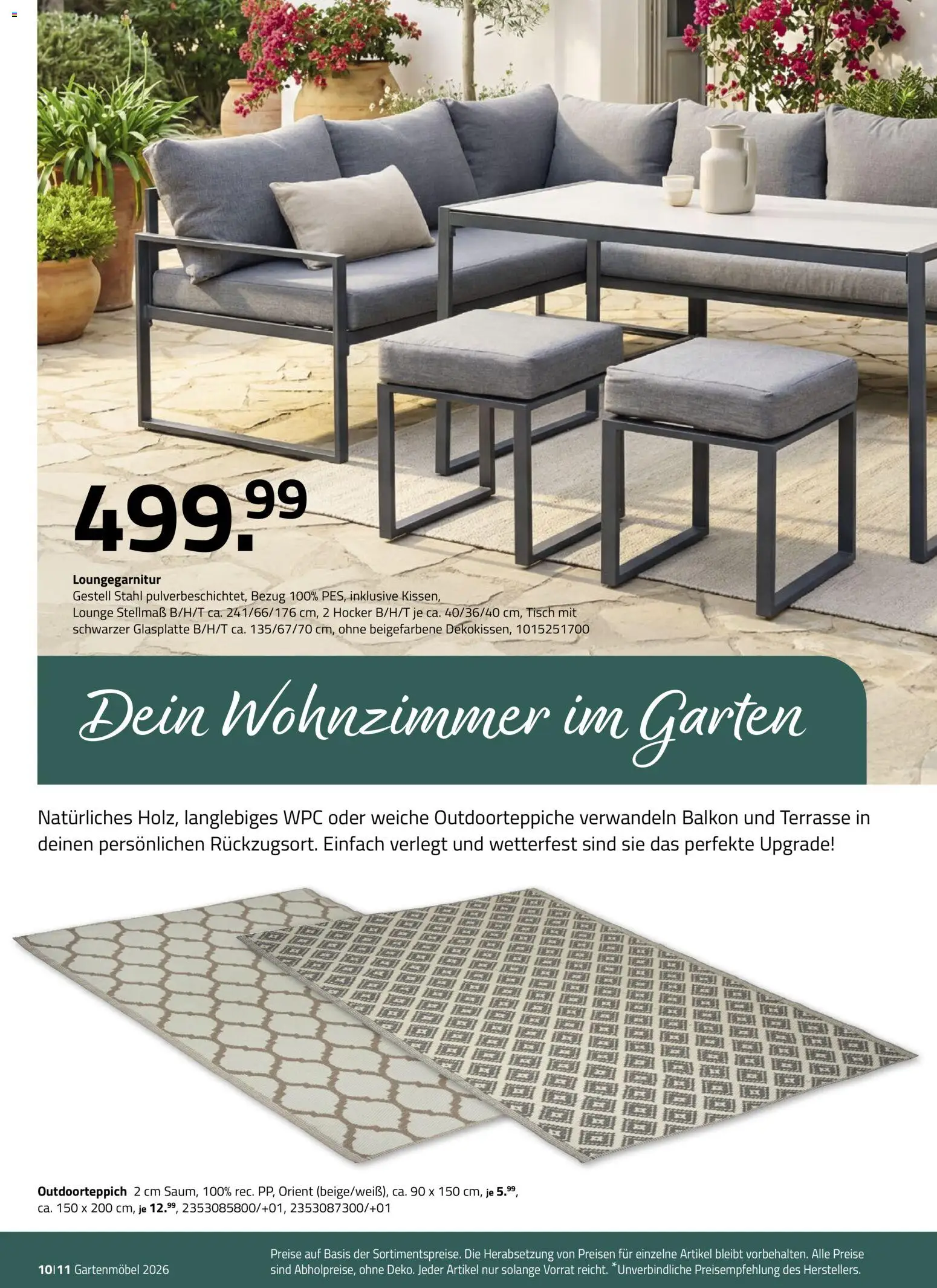 Roller Garten looks – gültig ab 23.02.2026 | Seite: 10 | Produkte: Hocker, Tisch, Gartenmöbel