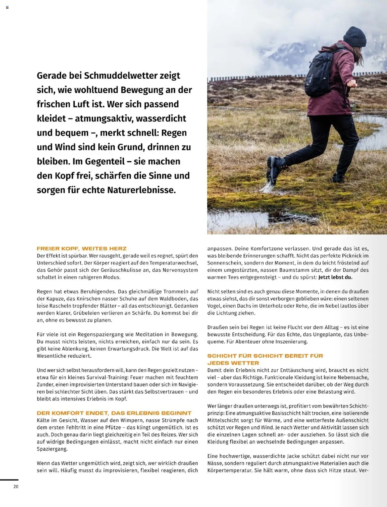 Sport2000 Prospekt Dein Outdoor Magazin  – gültig ab 01.10.2025 | Seite: 20 | Produkte: Strümpfe, Wasser, Jacke