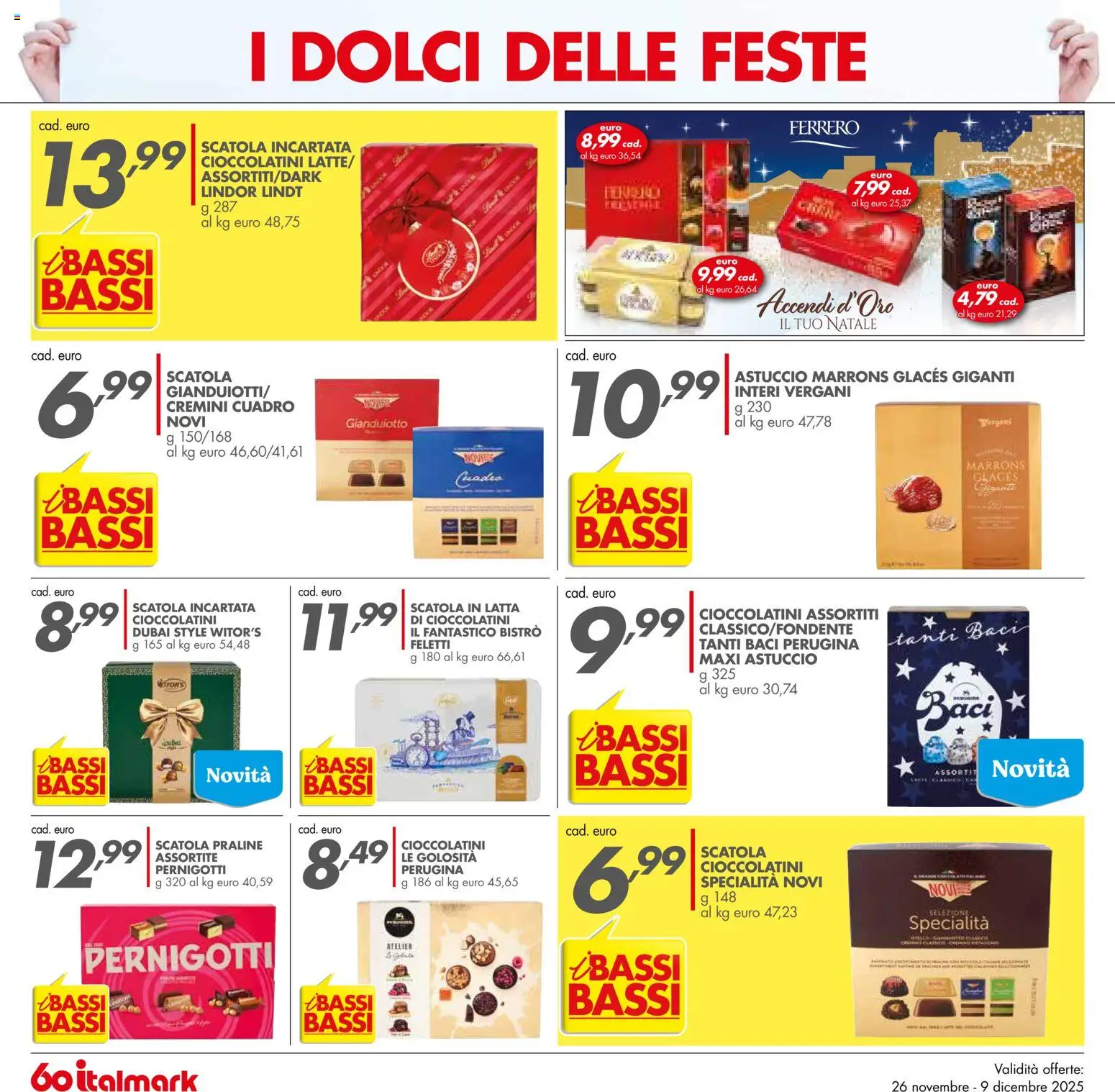 Volantino Italmark del 26.11.2025 | Pagina: 8 | Prodotti: Astuccio, Cioccolatini, Scatola