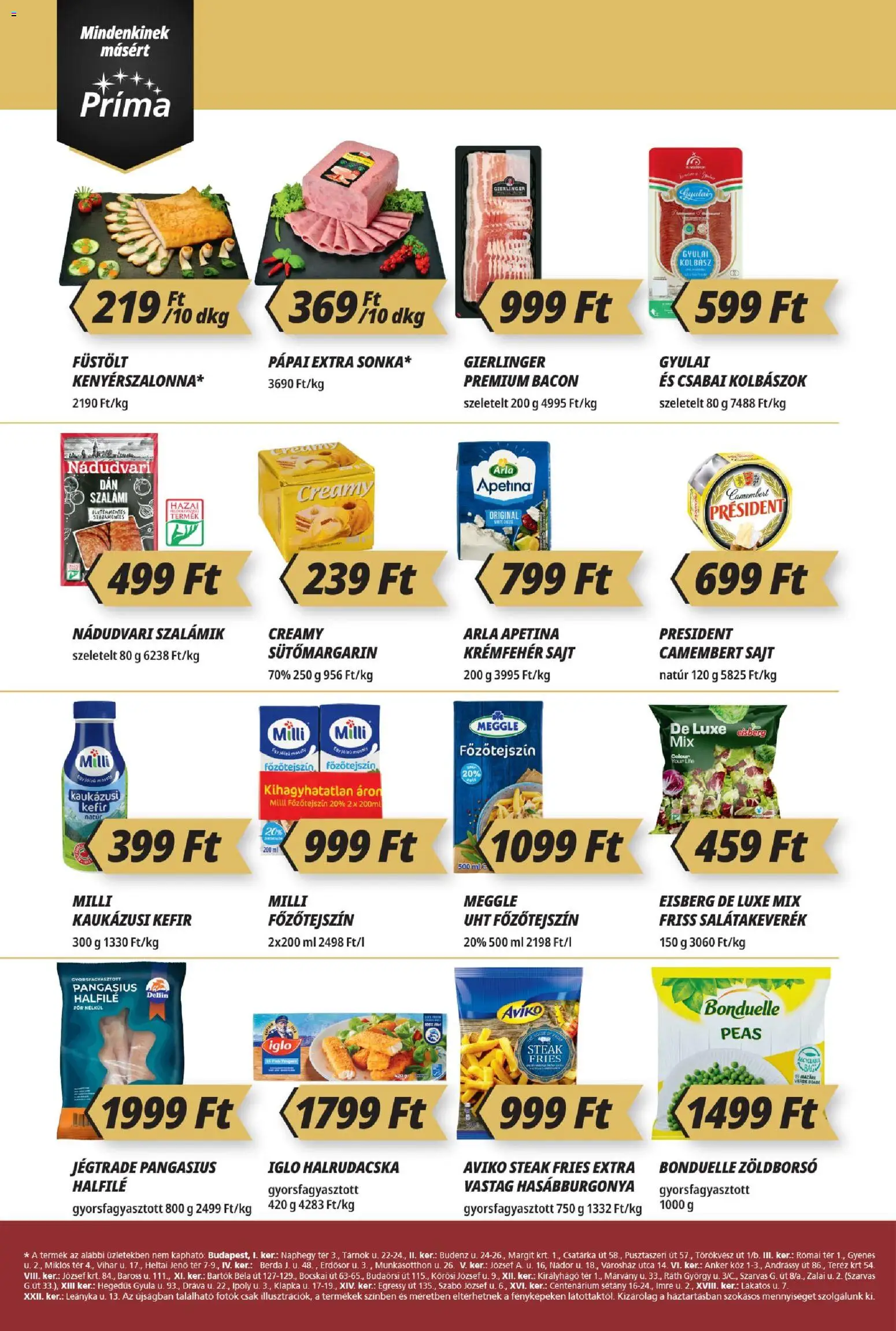 CBA Príma akciós ujság - amely érvényes a következő dátumtól: 13.12.2025 | Oldal: 2 | Termékek: Kolbász, Főzőtejszín, Sajt, Szalámi