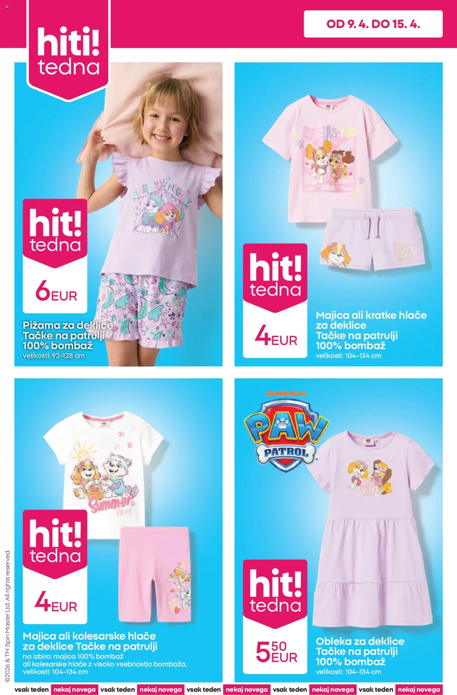 Novi Pepco katalog ponudbe – veljaven od 09.04.2026 | Stran: 2 | Izdelki: Majica, Hlace, Kratke hlace, Obleka